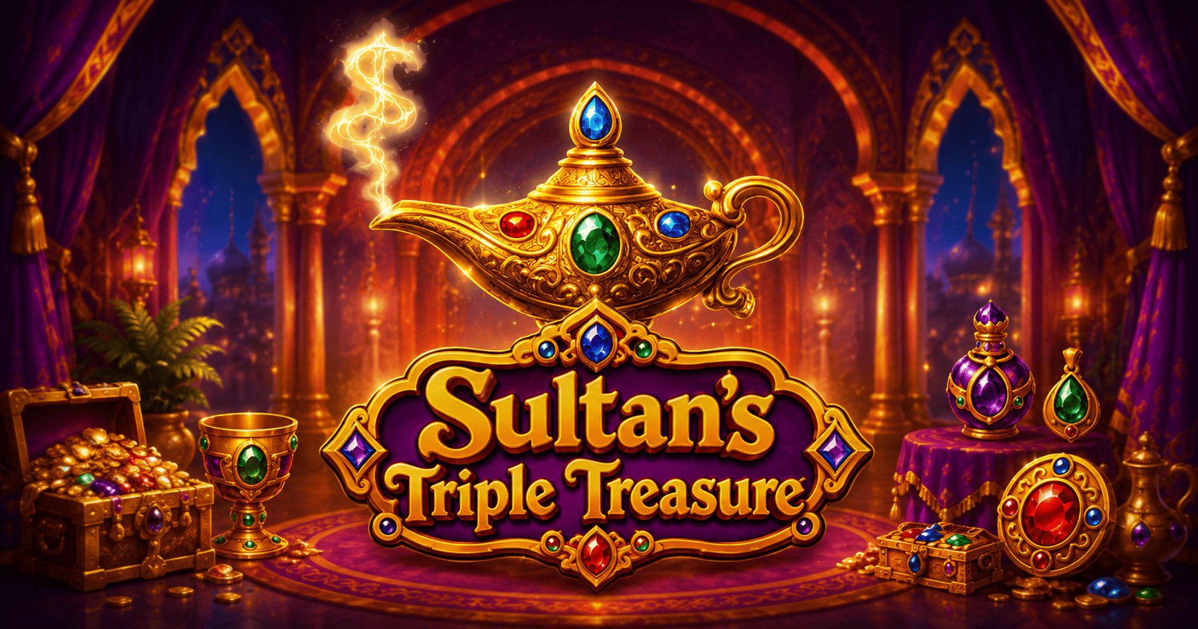 Sutlan’s Triple Treasure Slot Demo by 0 To Hero Games slot cover image