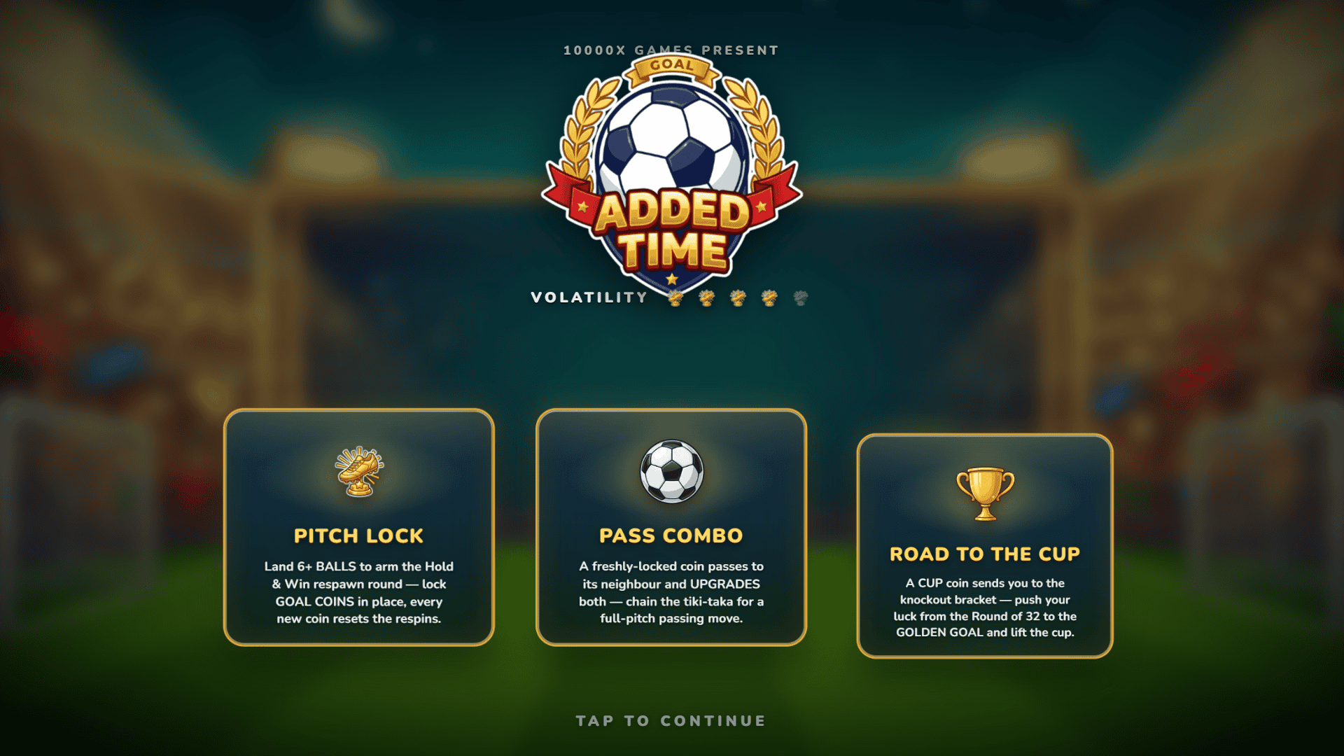 GOAL: Added Time slot intro screen