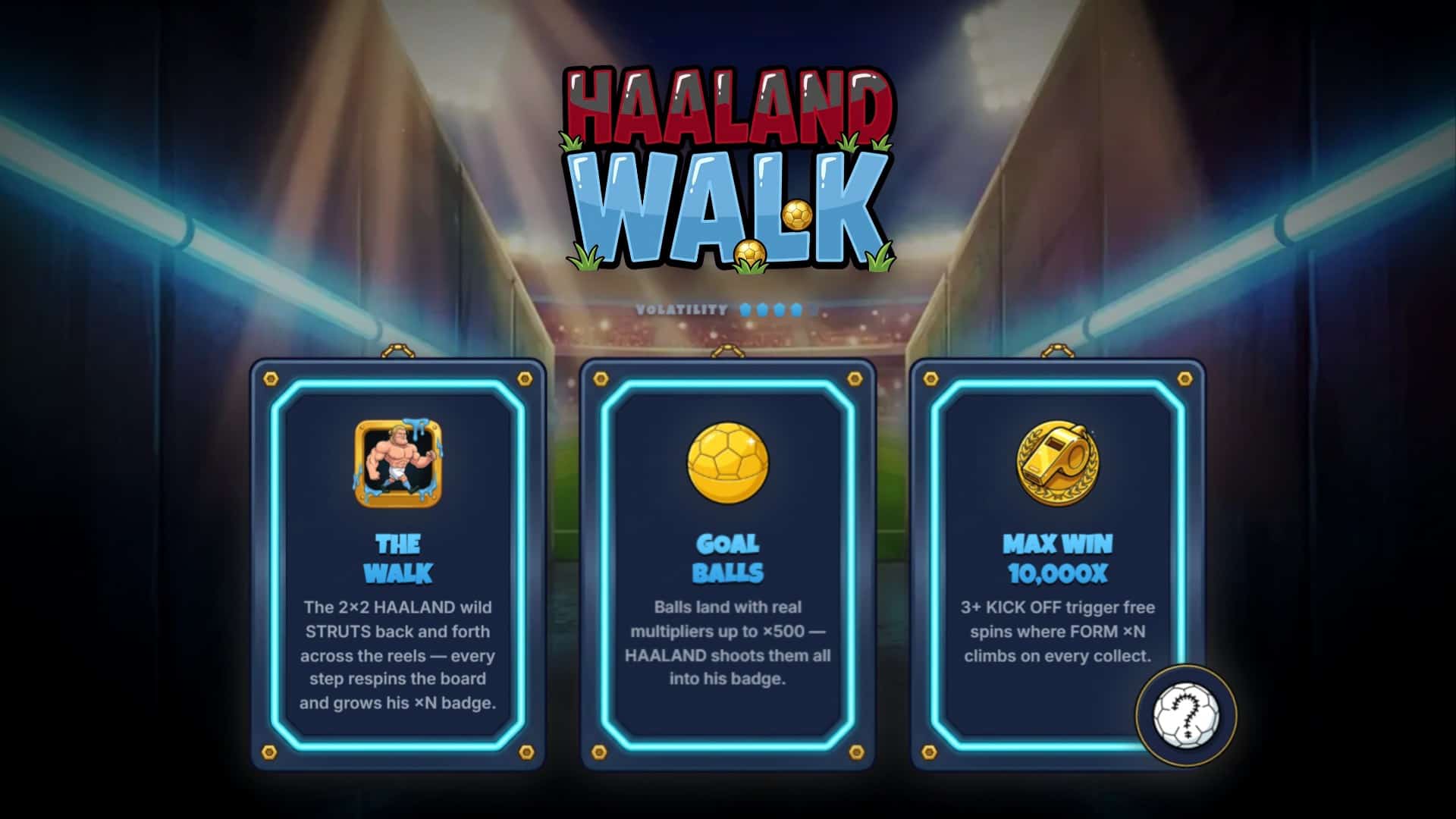 Haaland Walk slot intro screen