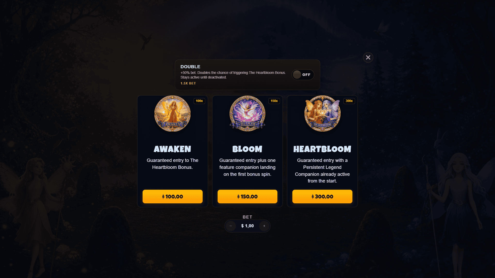 Dawn And Dusk bonus buy menu