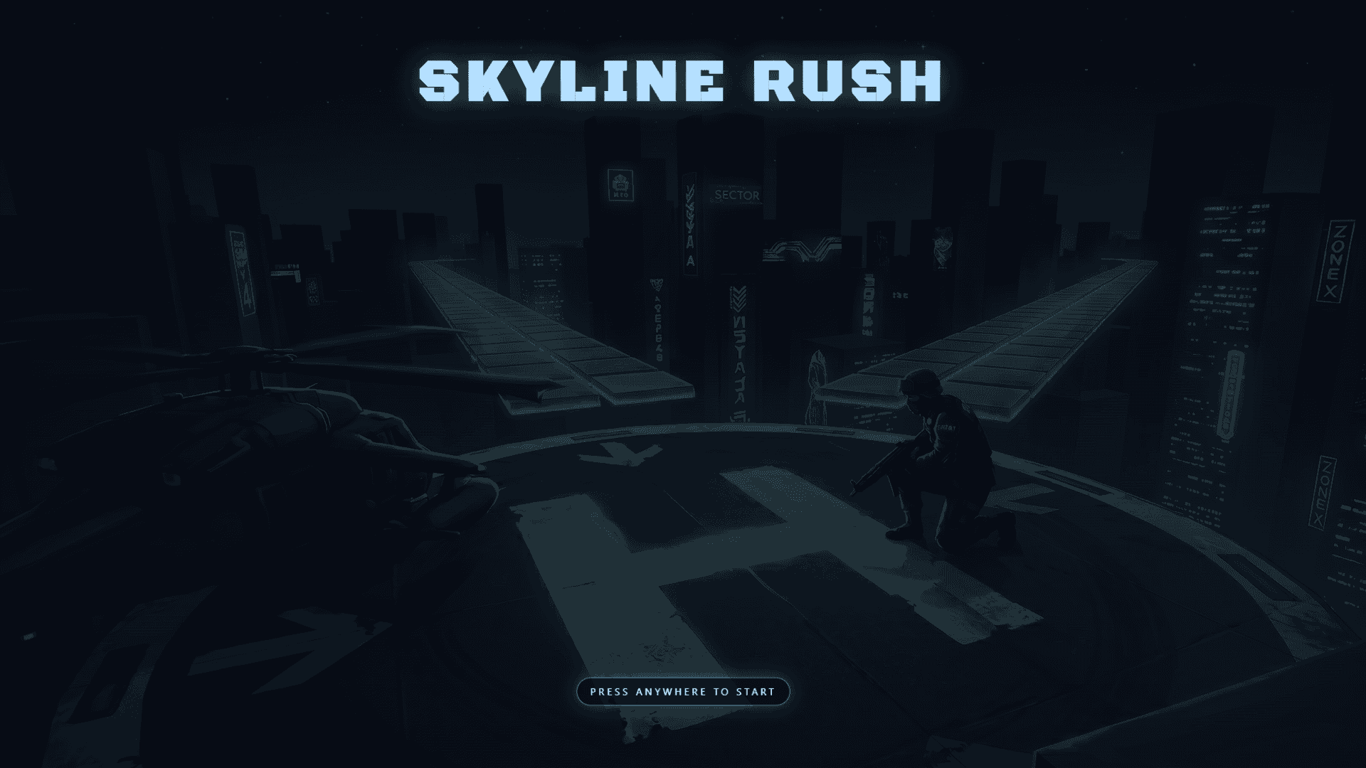 Skyline Rush slot intro screen