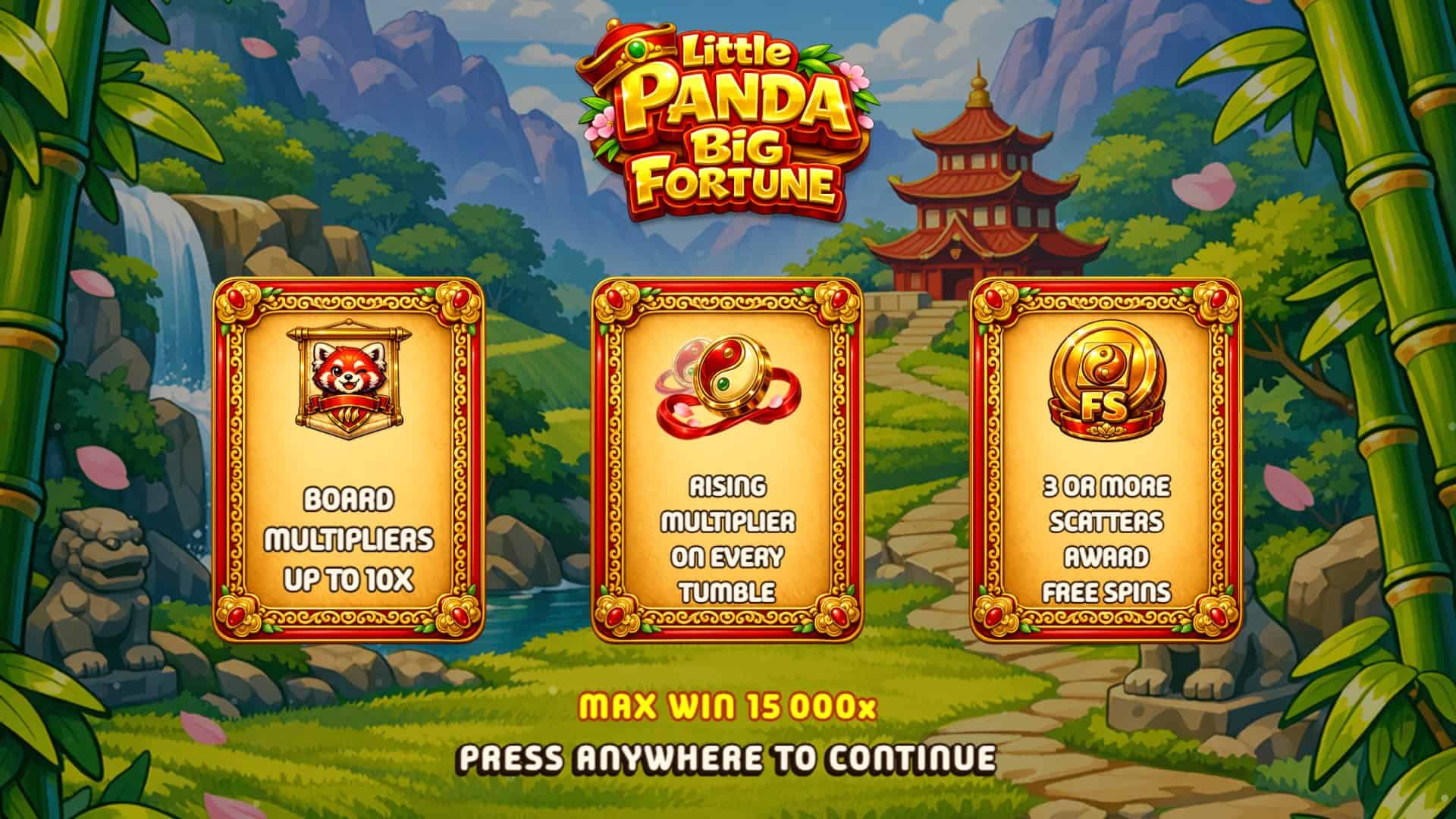 Little Panda Big Fortune slot intro screen