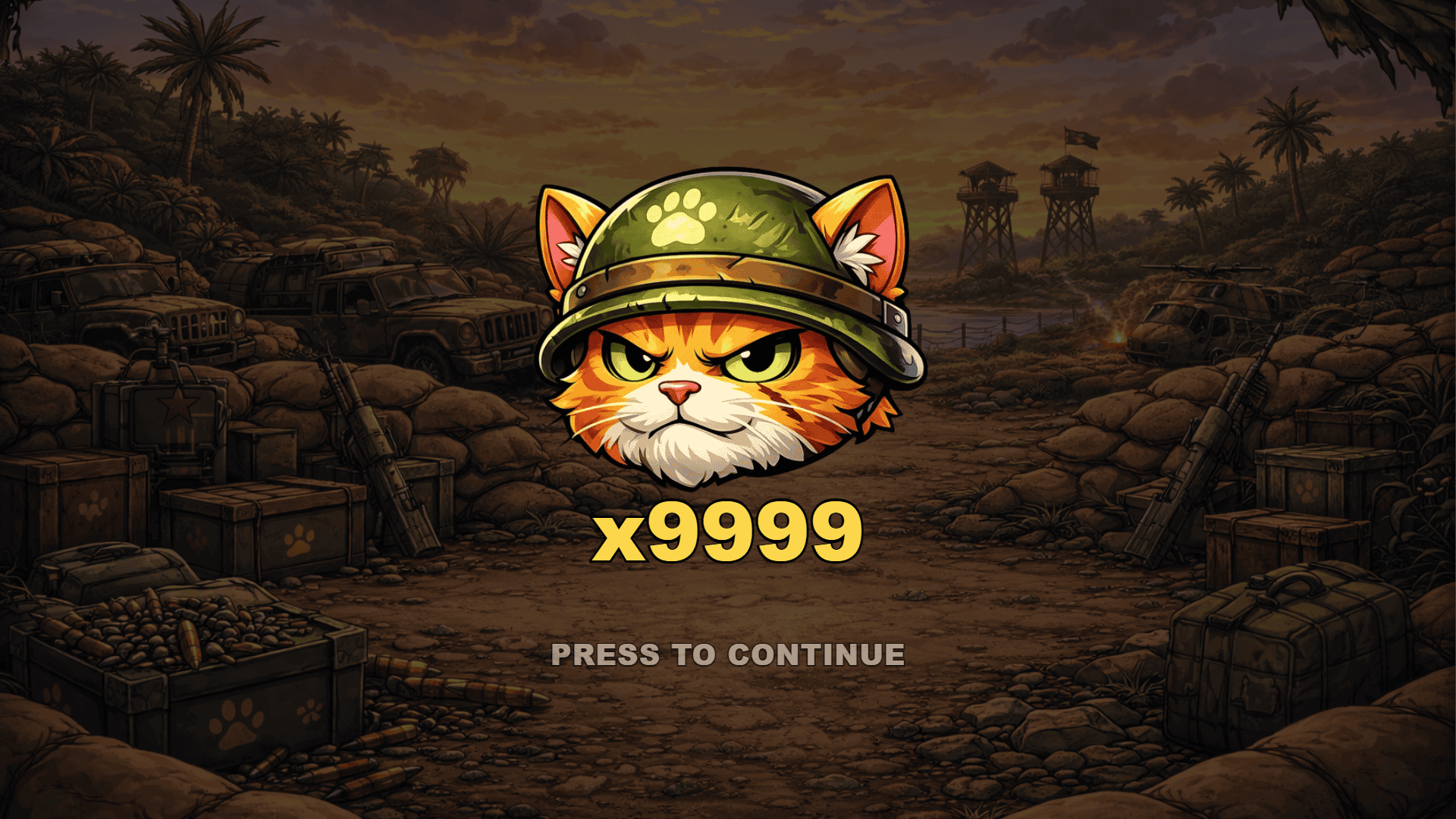 Cat War slot intro screen