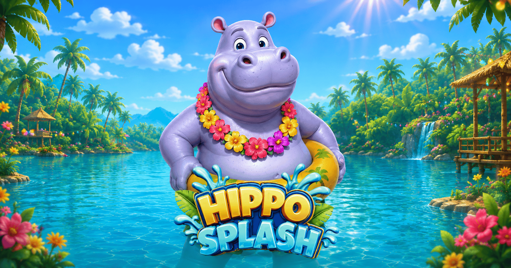 Hippo Splash Slot Demo by 1 More Spin slot cover image