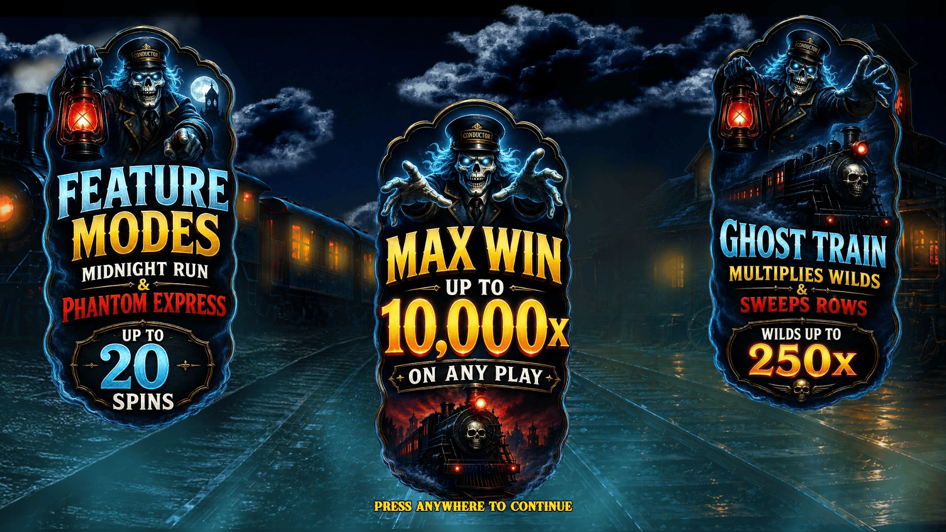 The Train Conductor slot intro screen