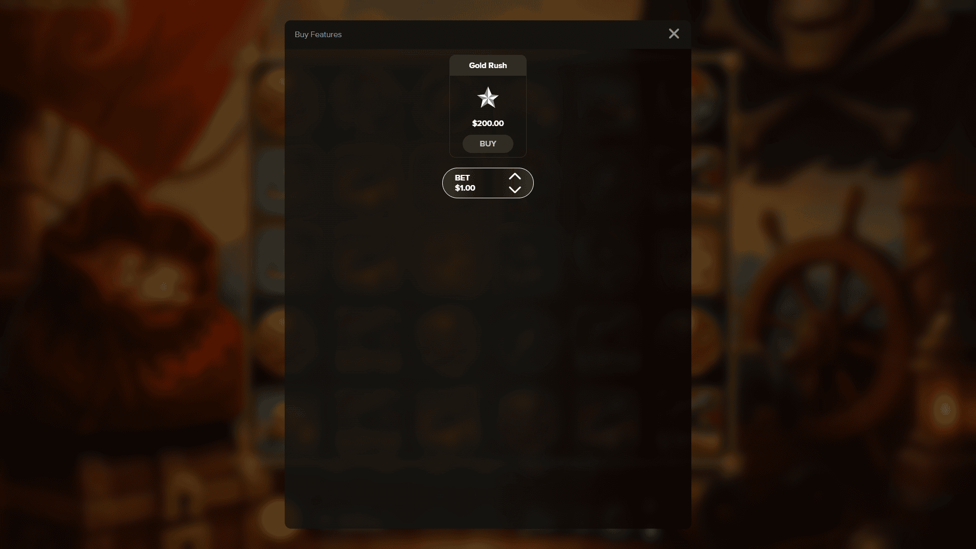 Pirates of the Golden Seas bonus buy menu