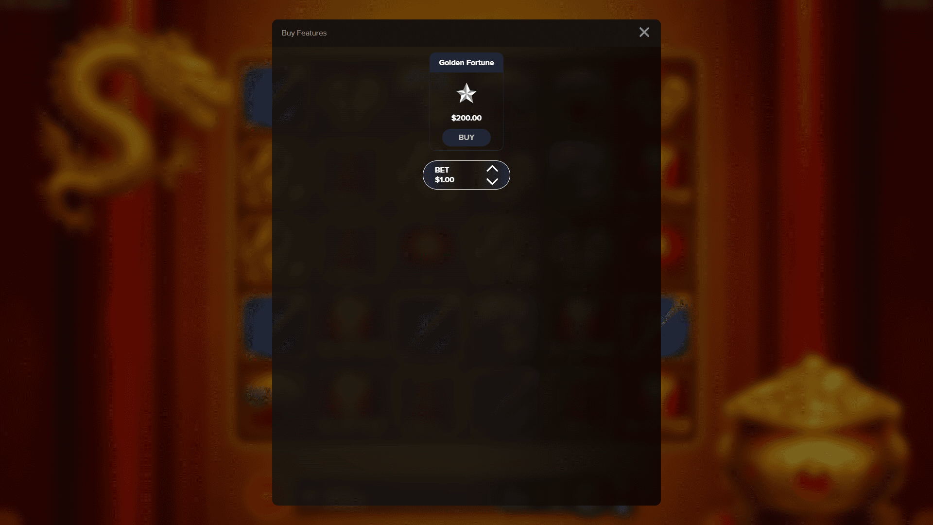 Prosperity of Fu bonus buy menu