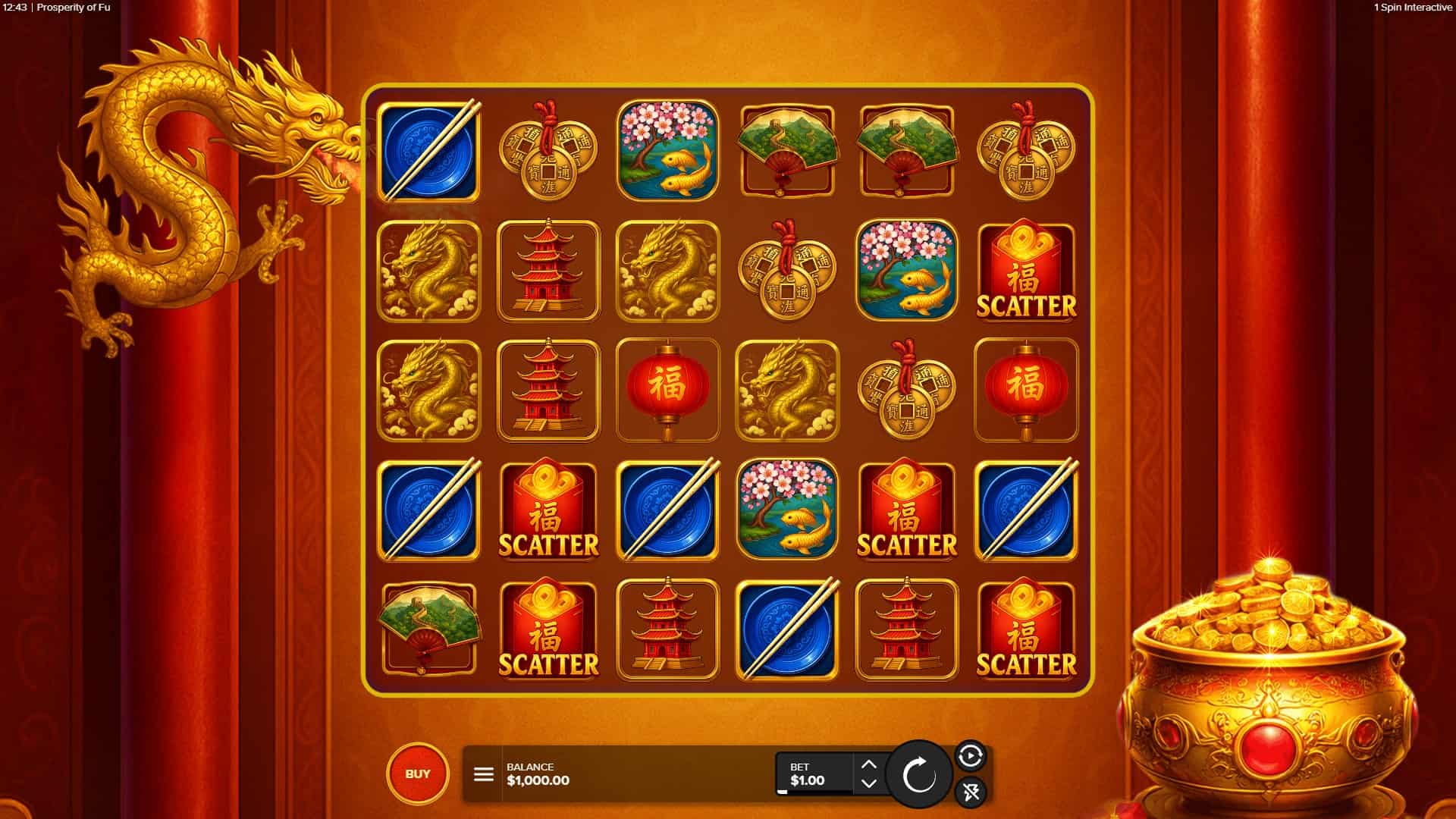 Prosperity of Fu slot gameplay reels