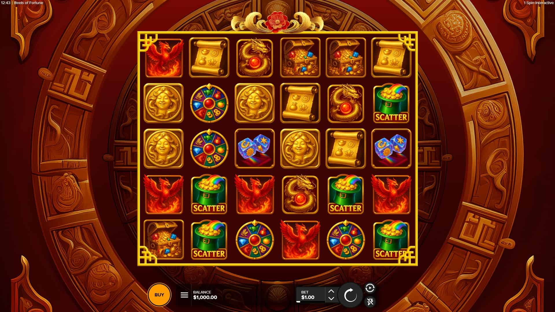 Reels of Fortune slot gameplay reels