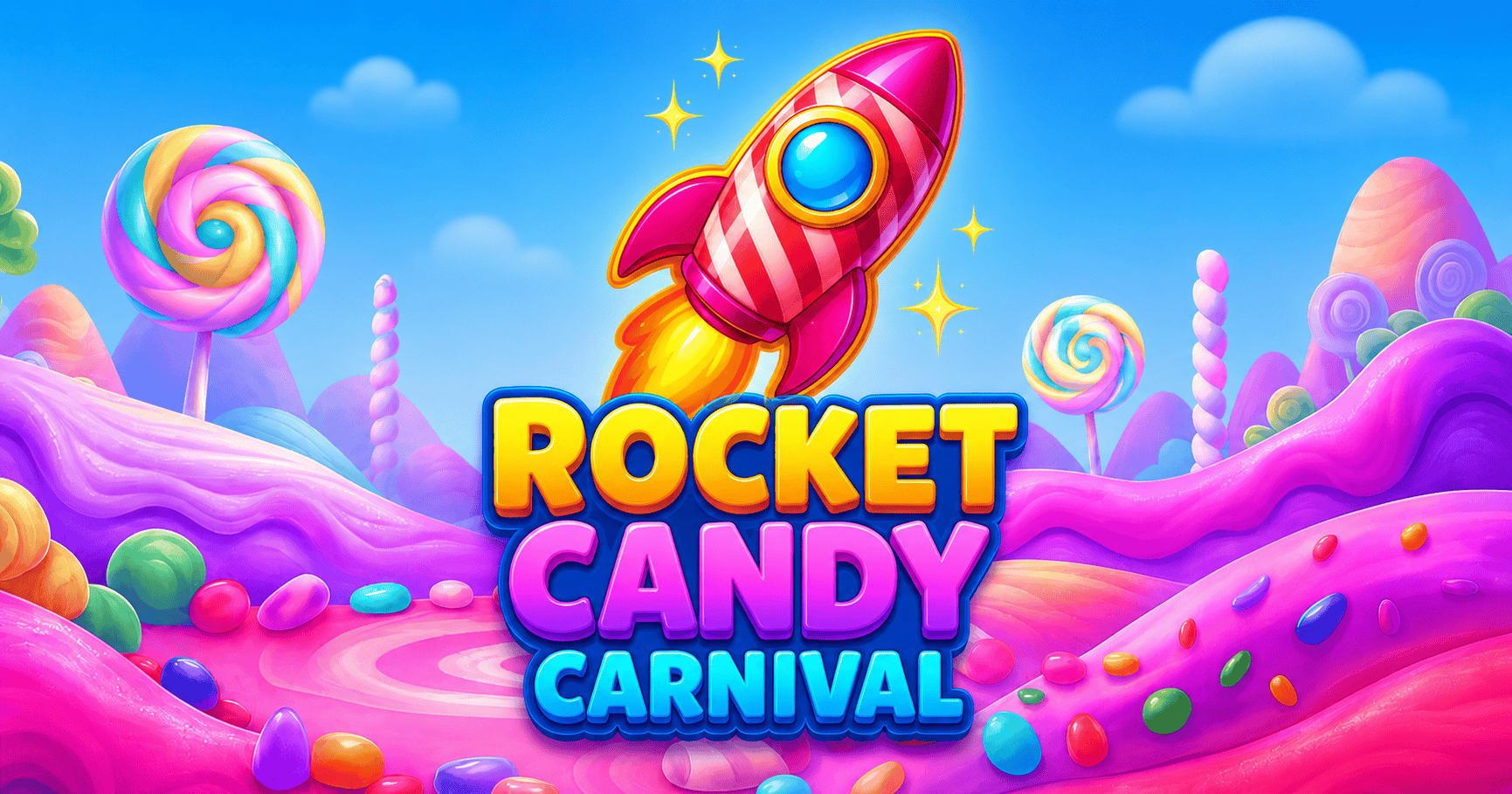 Rocket Candy Carnival Slot Demo by 1 Spin Interactive slot cover image