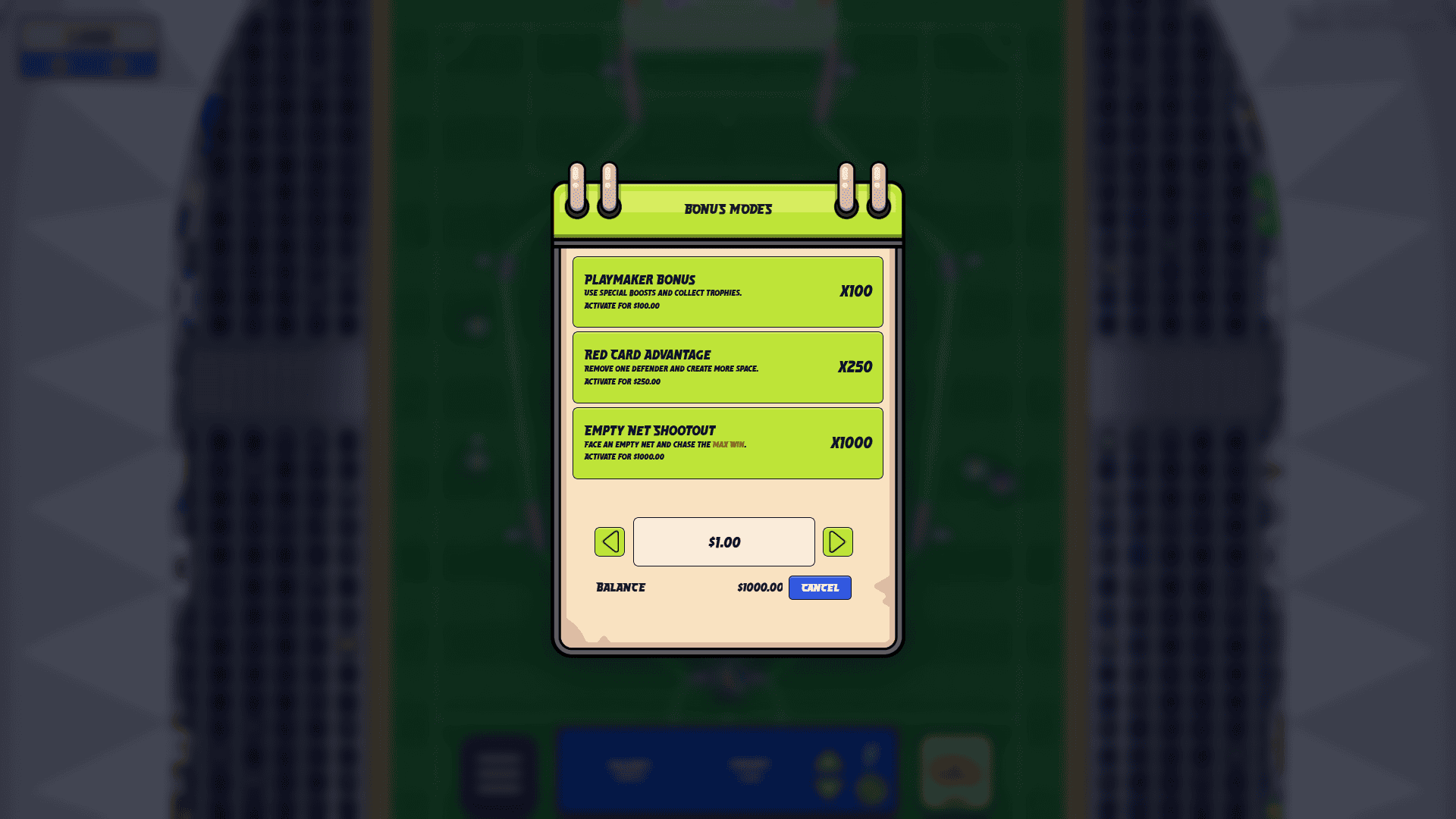 Call The Shots bonus buy menu