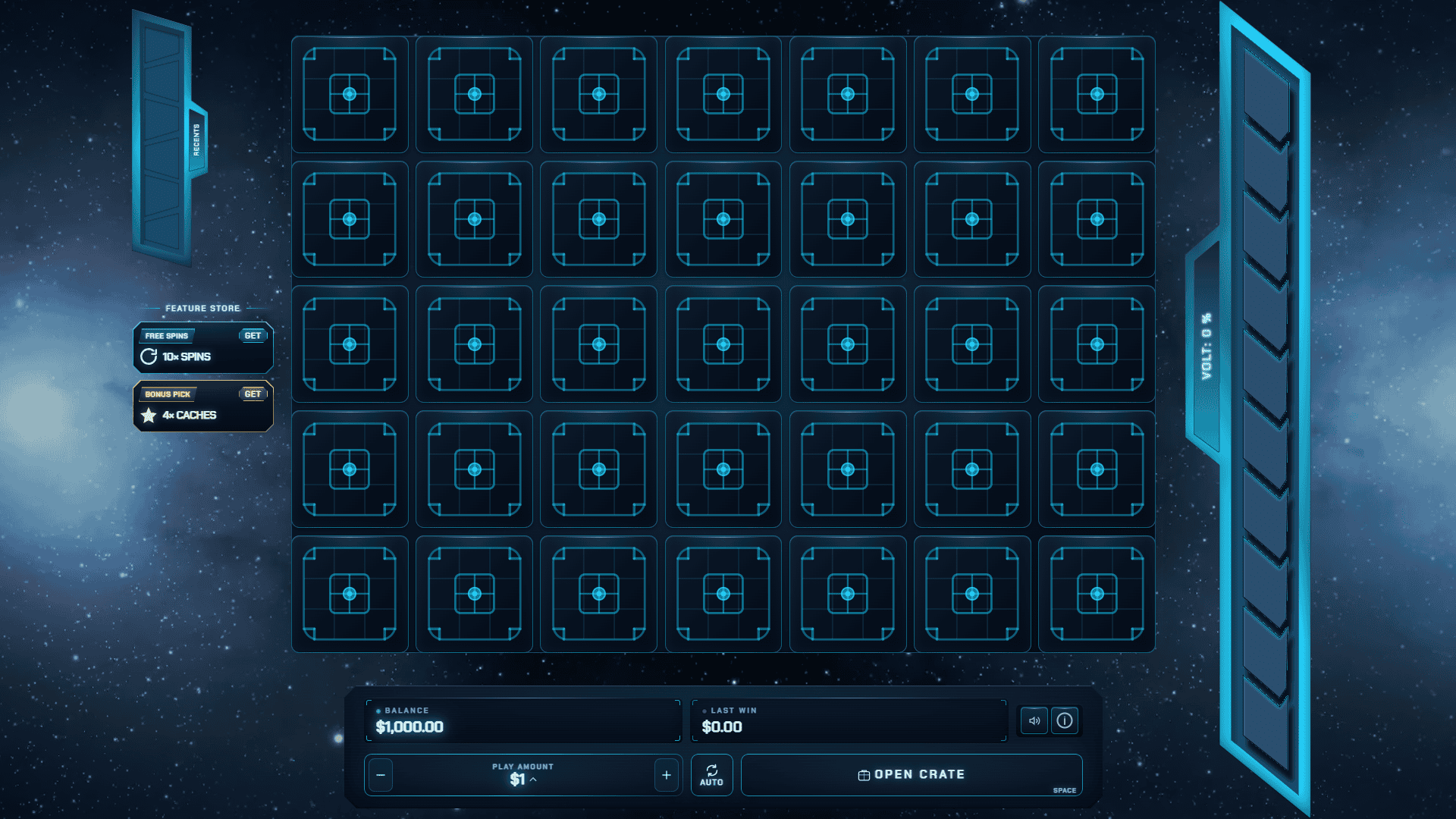 Neon Crate slot gameplay reels