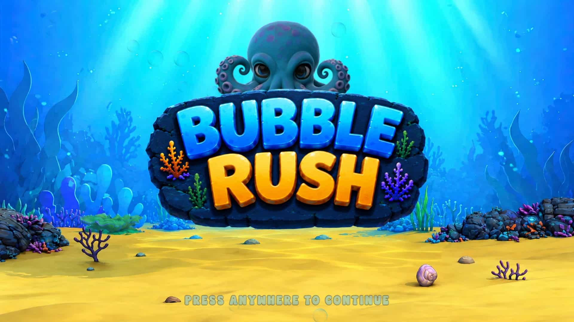 Bubble Rush slot intro screen