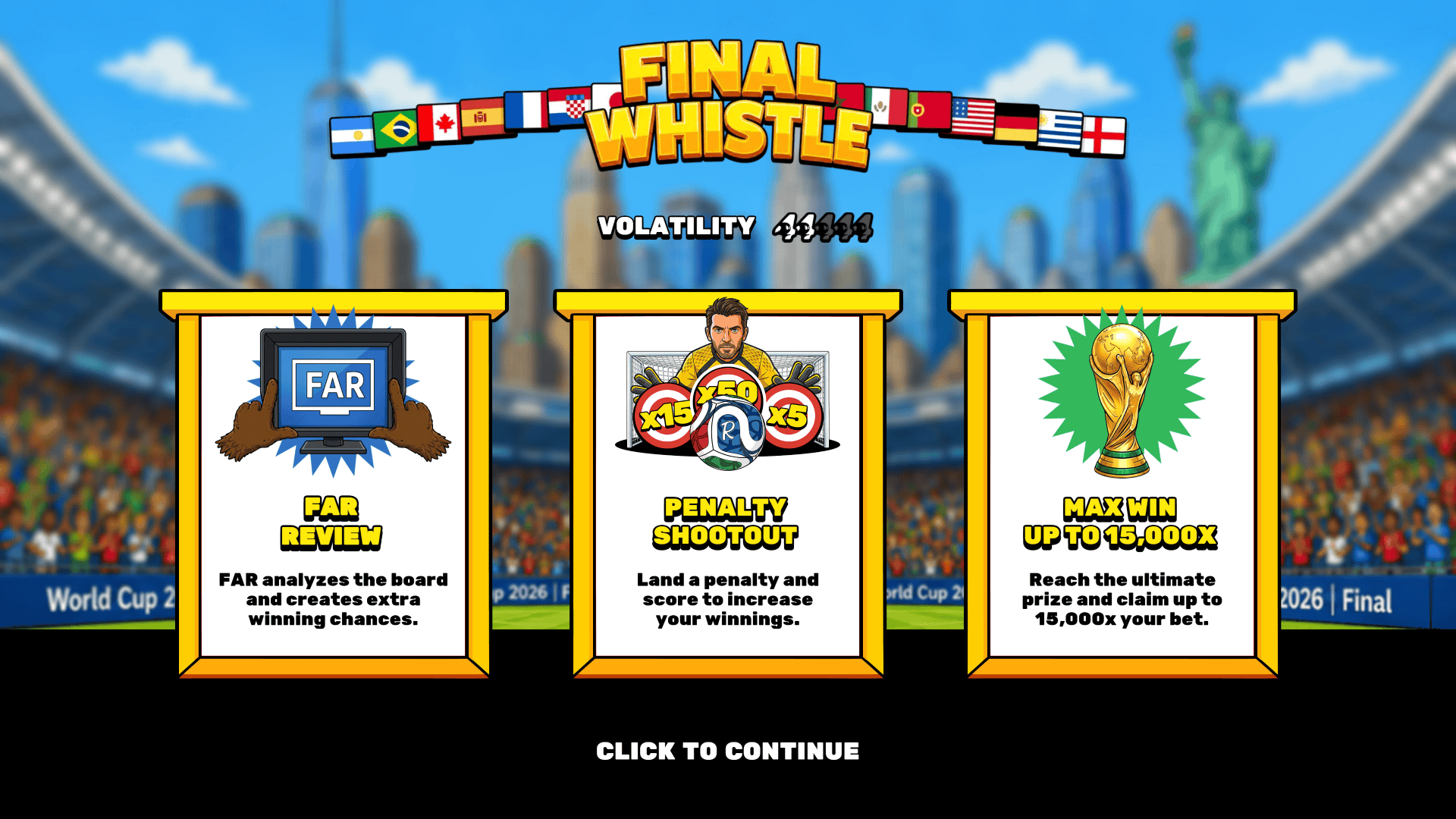 Final Whistle slot intro screen