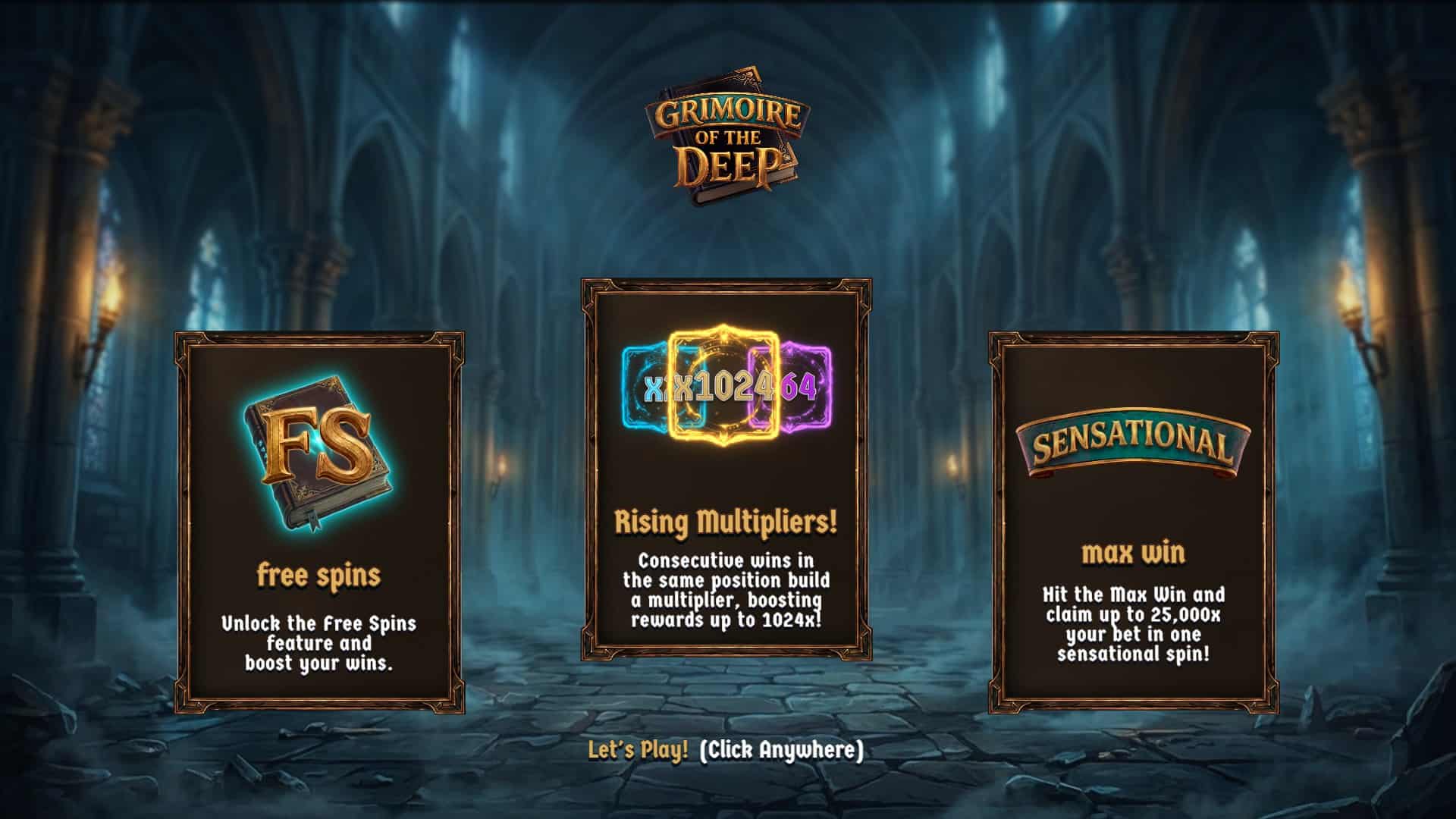 Grimoire of the Deep slot intro screen