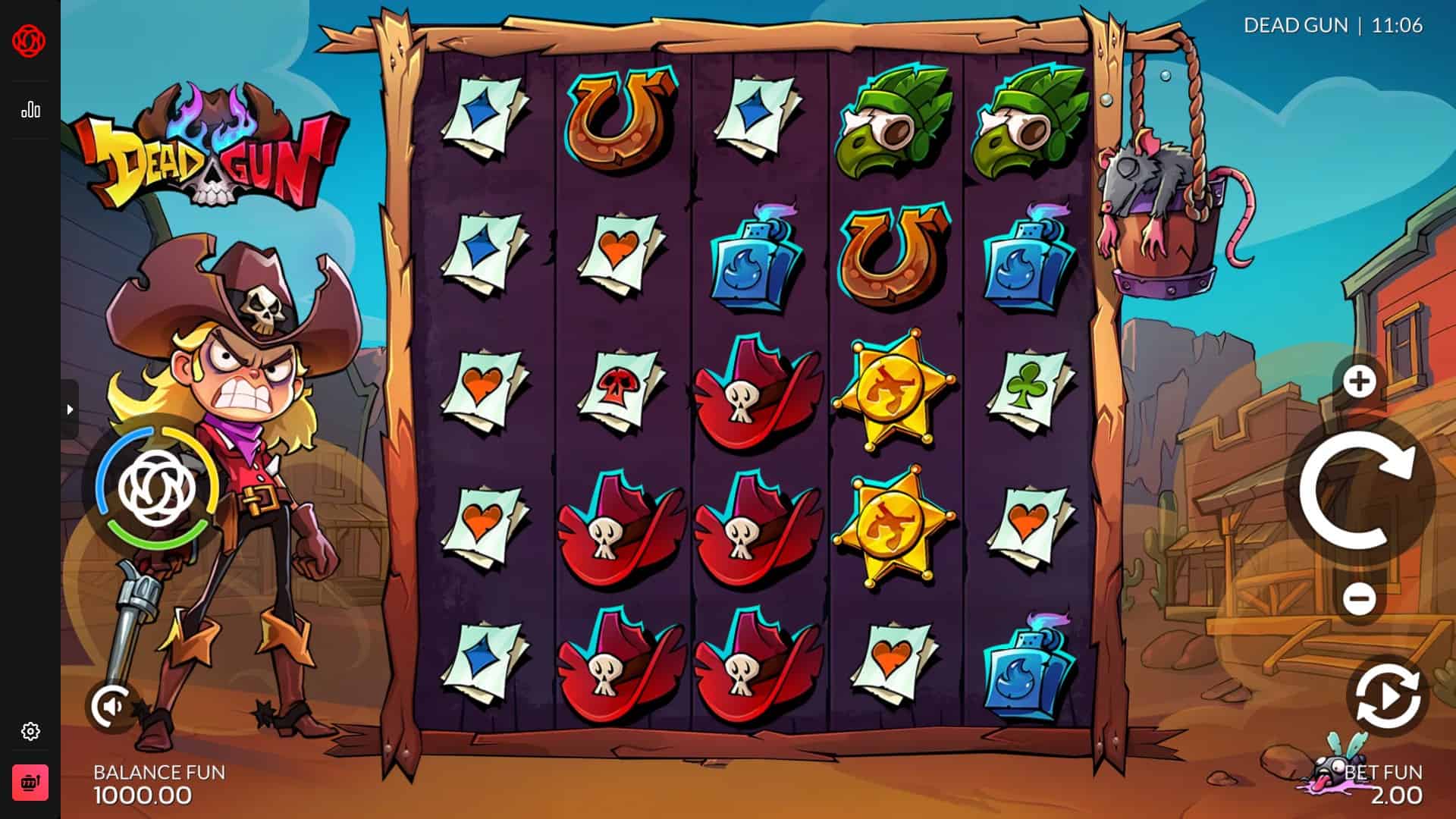 Dead Gun slot gameplay reels