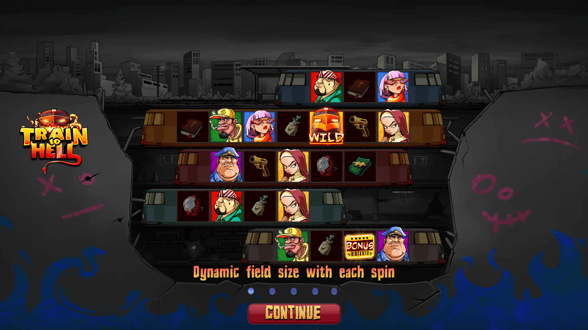 Train to Hell slot intro screen