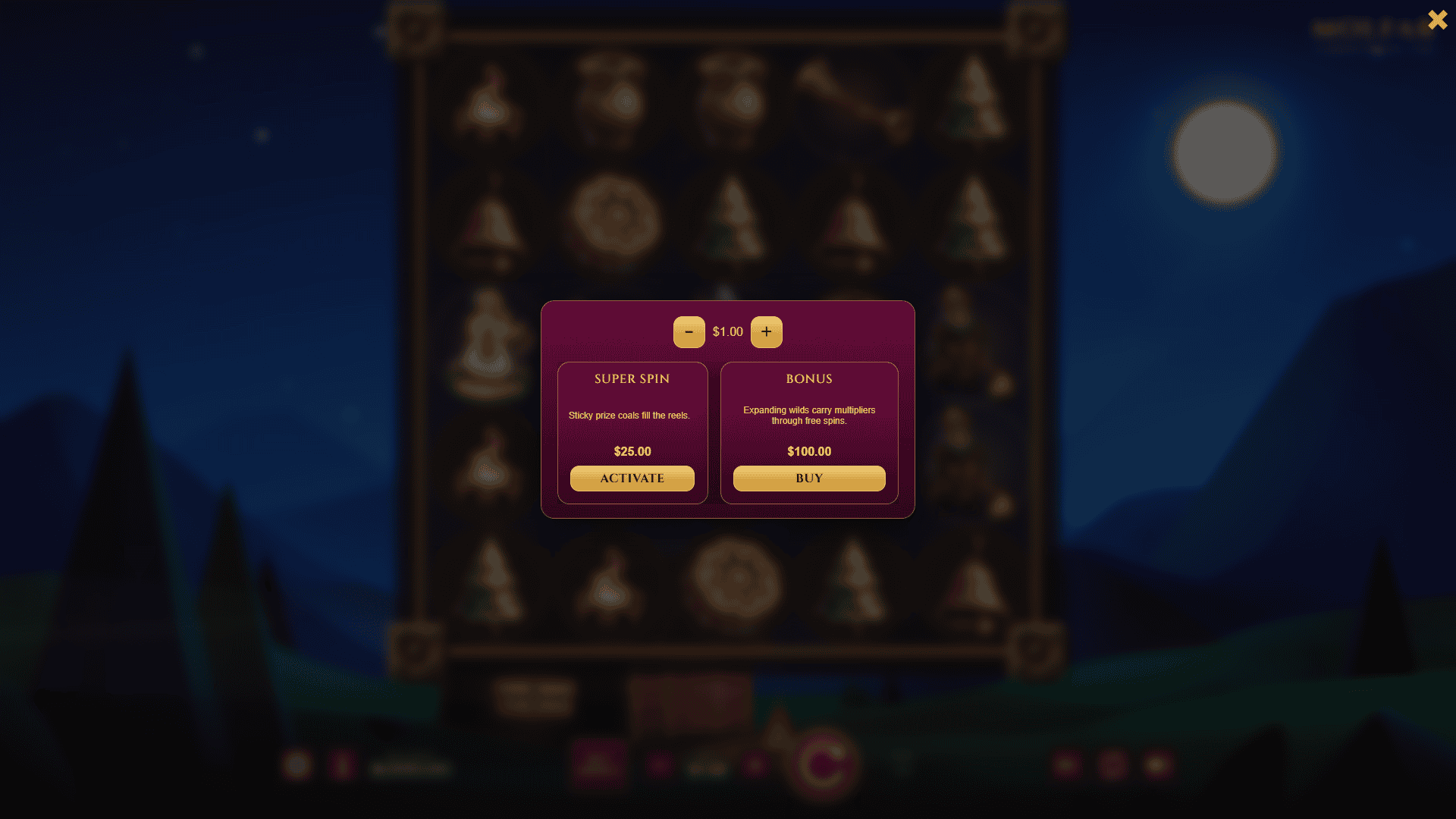 Molfar bonus buy menu