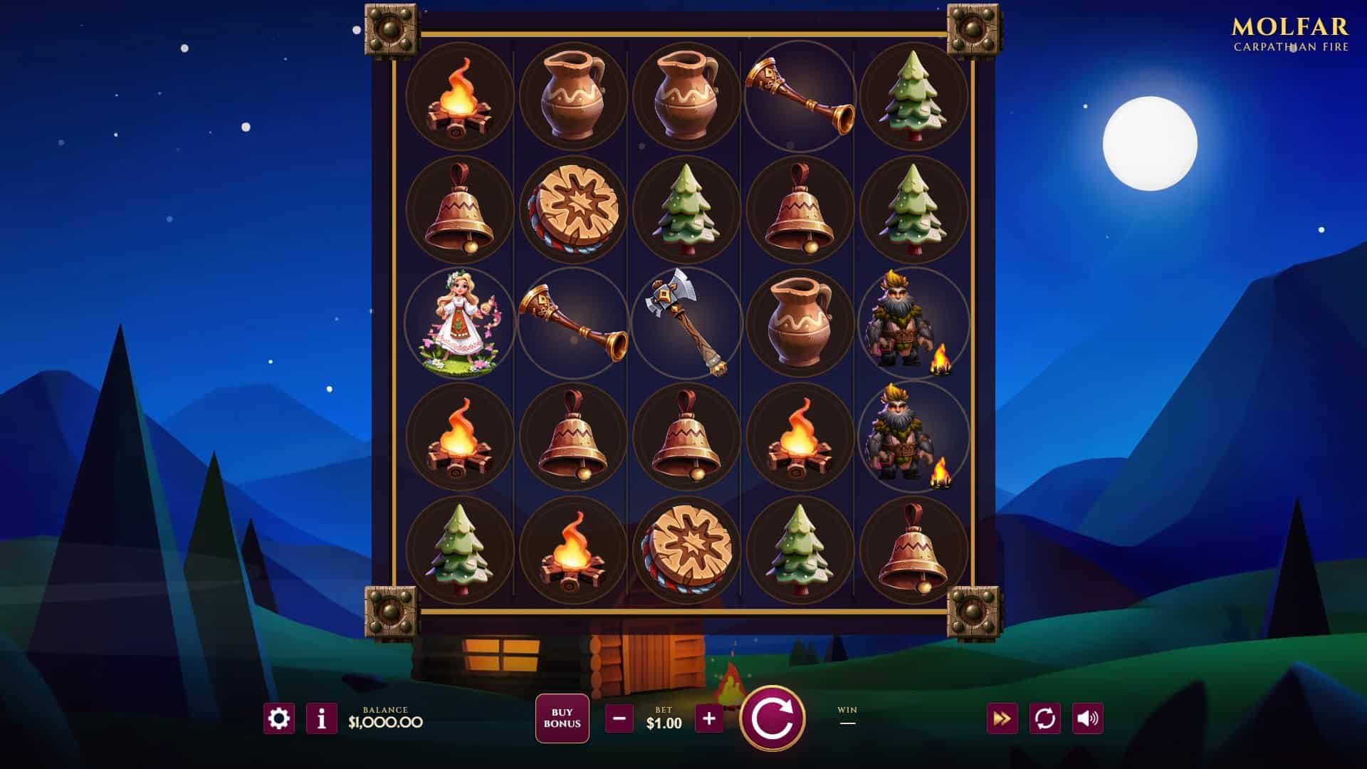 Molfar slot gameplay reels