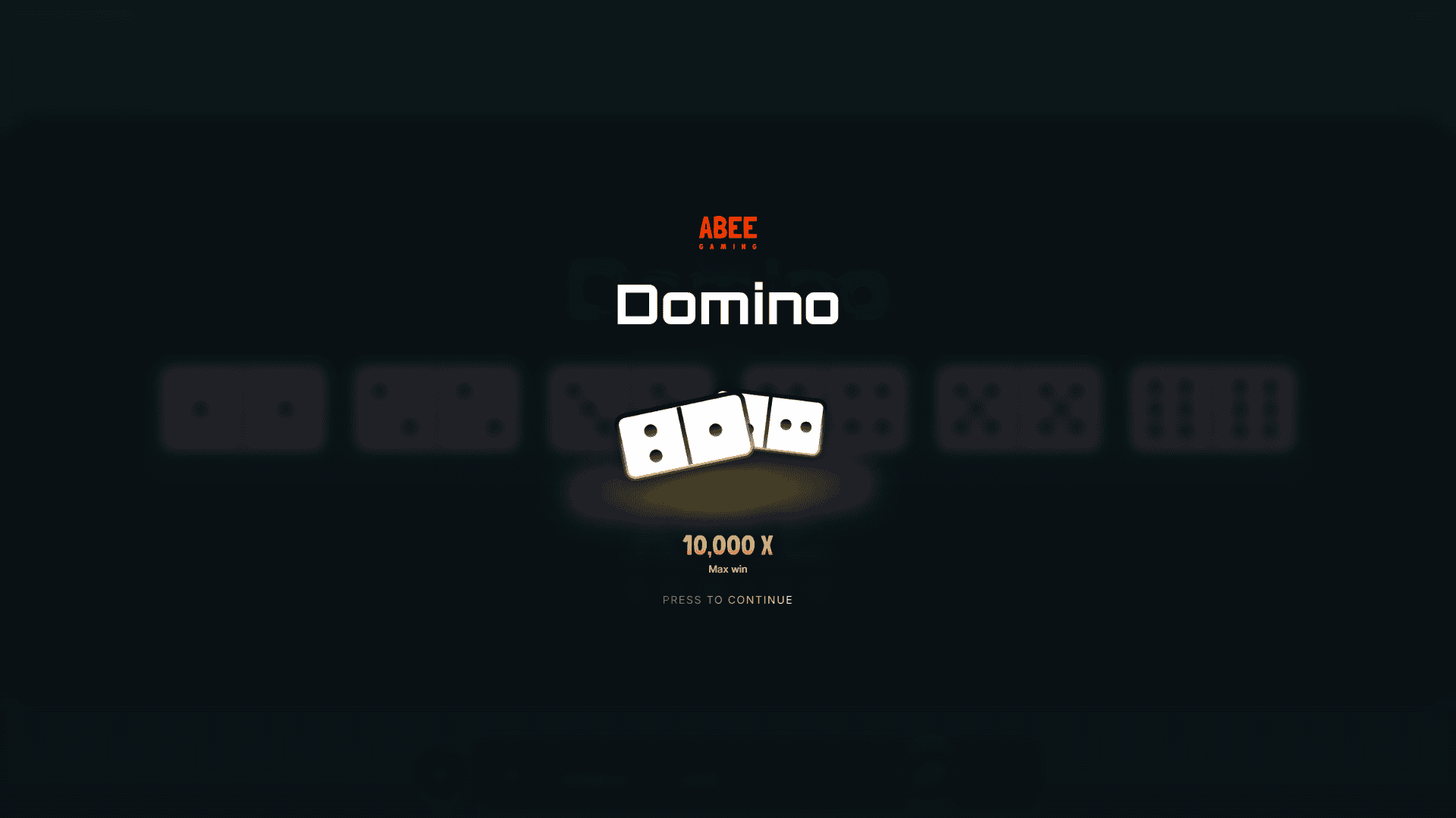 Domino slot intro screen