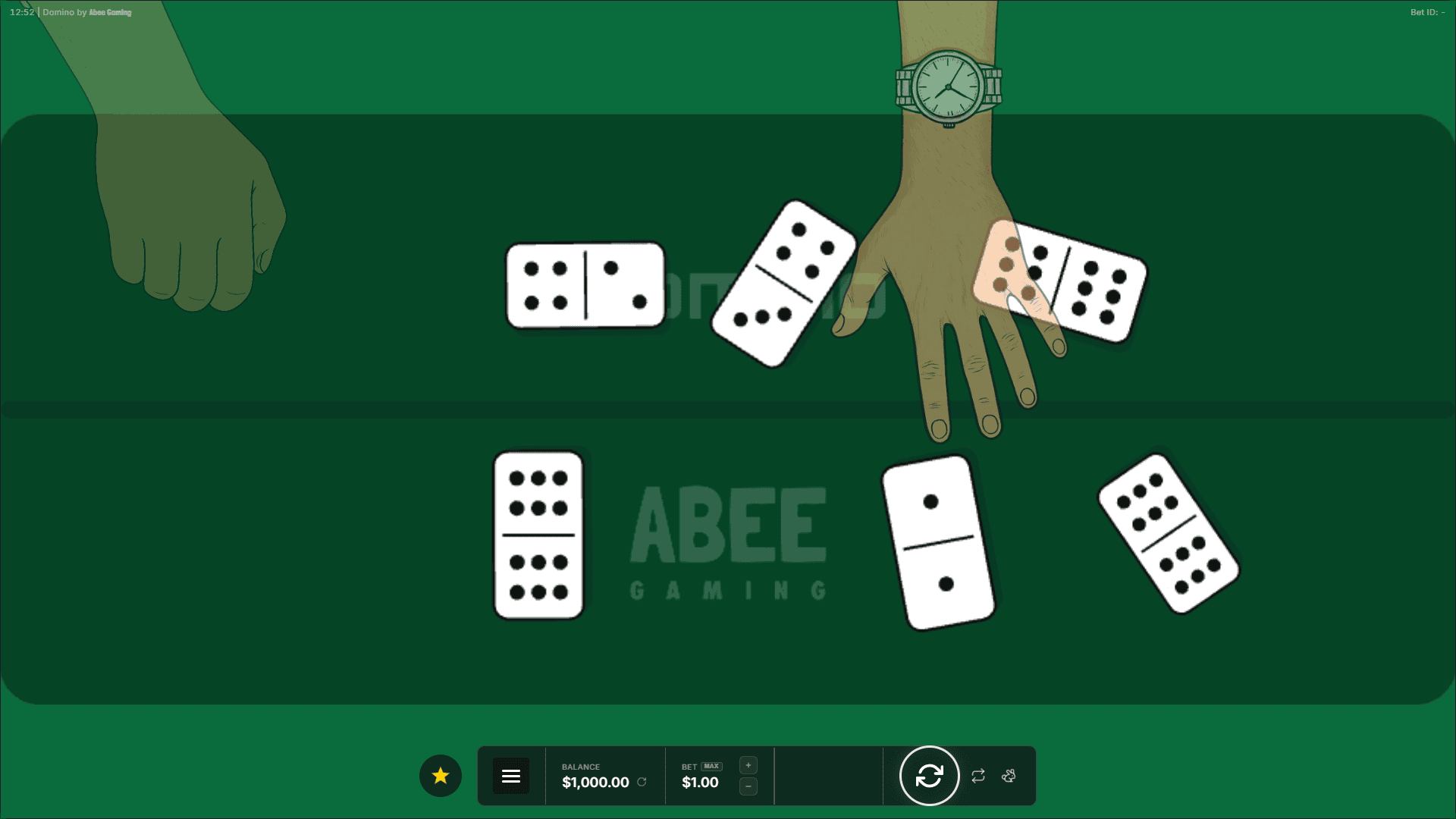 Domino slot gameplay reels