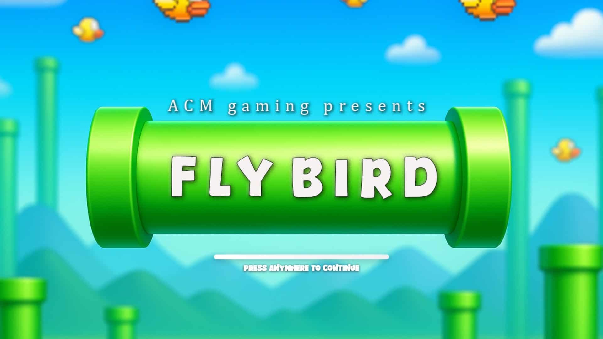 Fly Bird slot intro screen