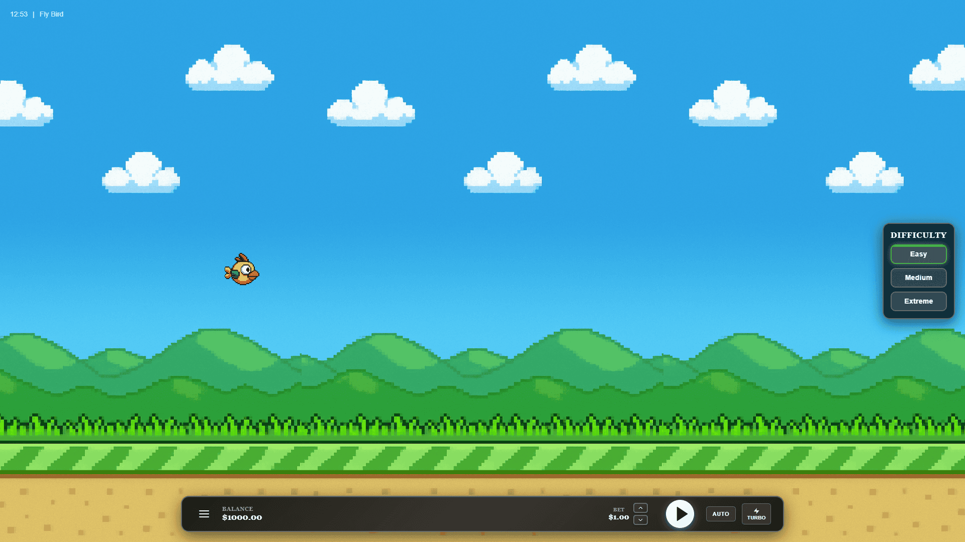 Fly Bird slot gameplay reels