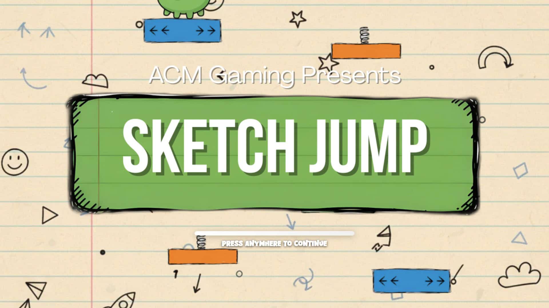 Sketch Jump slot intro screen