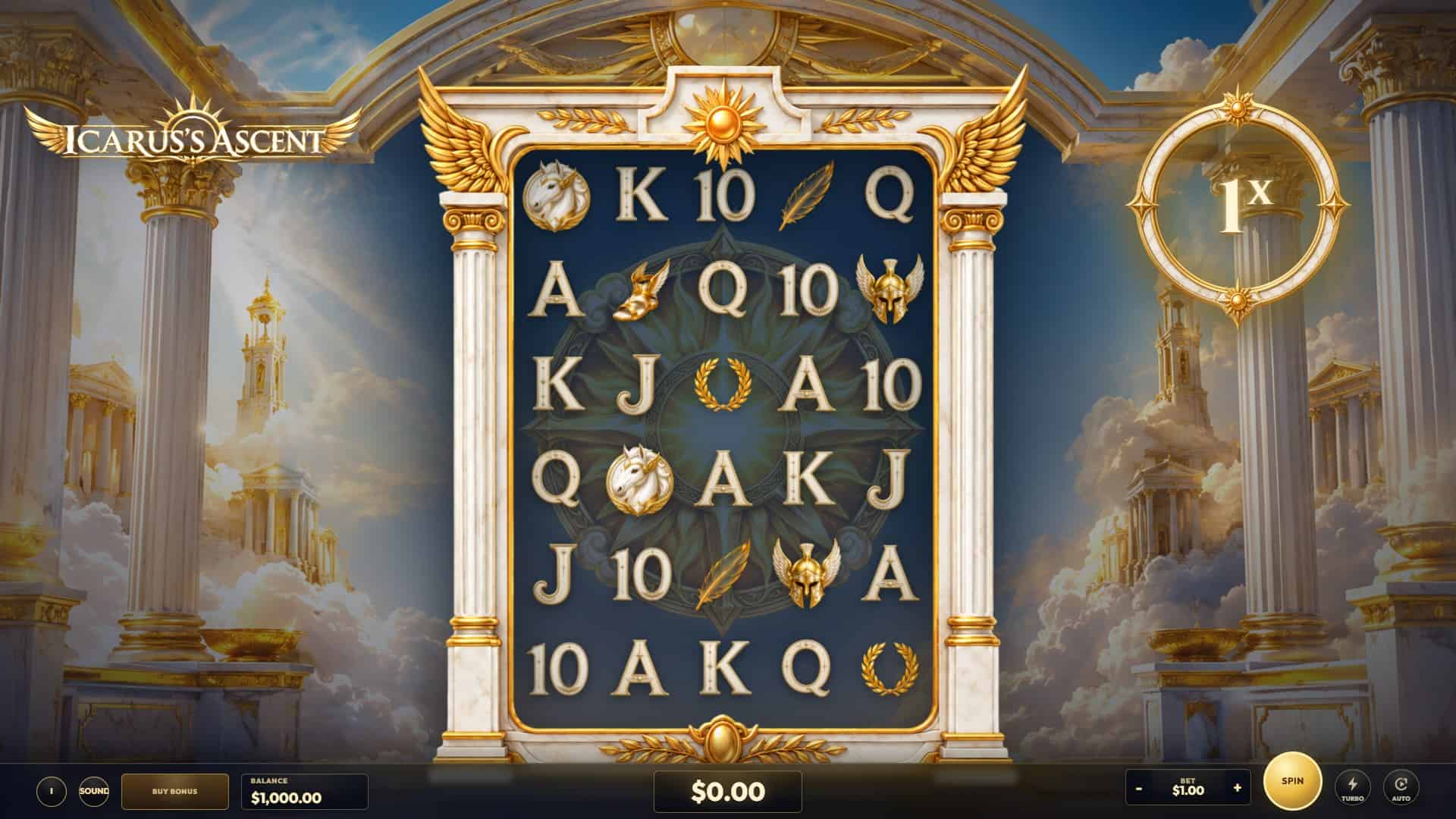 Icarus's Ascent slot gameplay reels