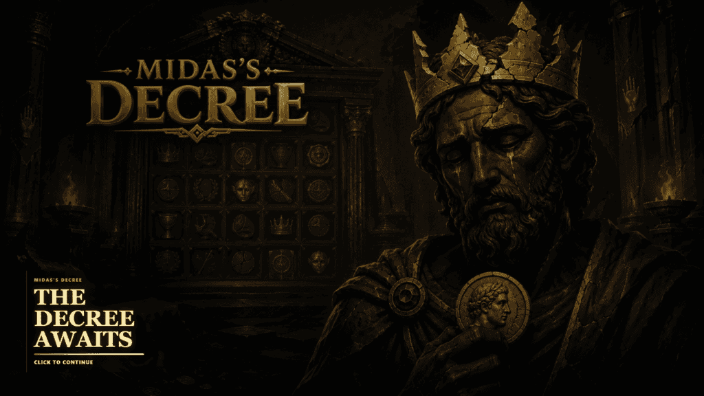 Aethergames midass decree intro screen