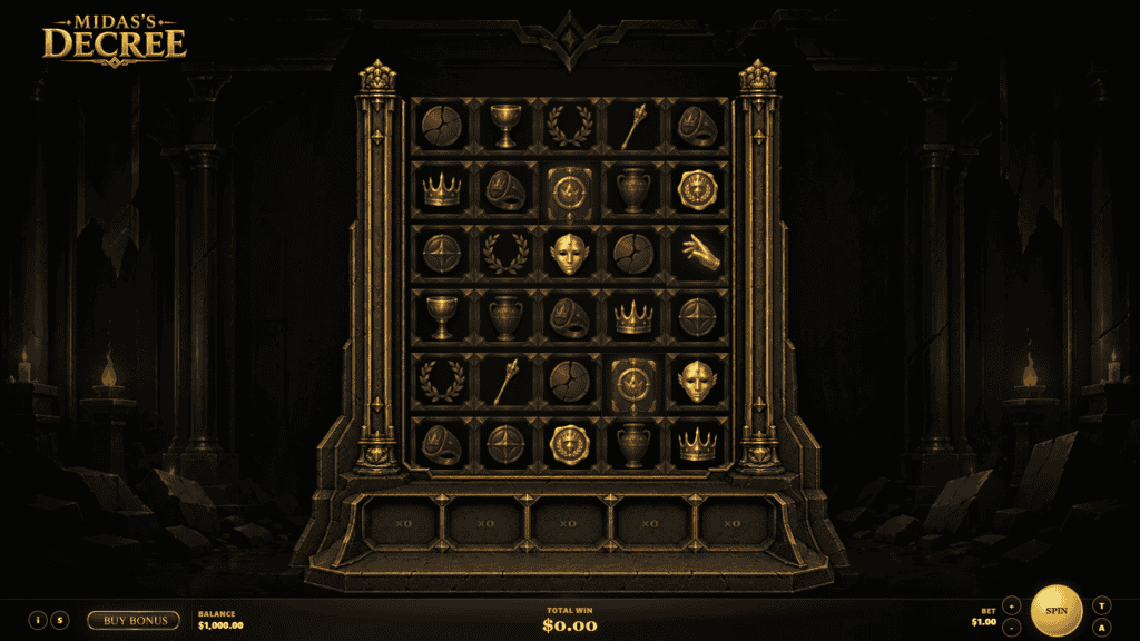 Aethergames midass decree slot game preview