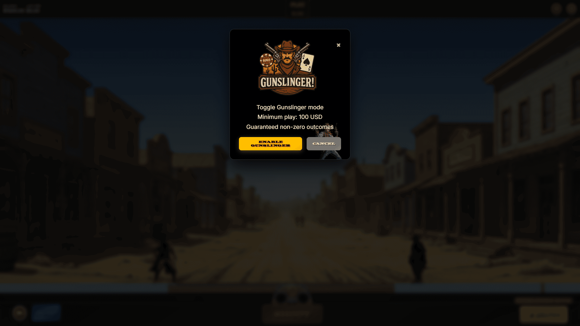 Dead Draw: Showdown bonus buy menu