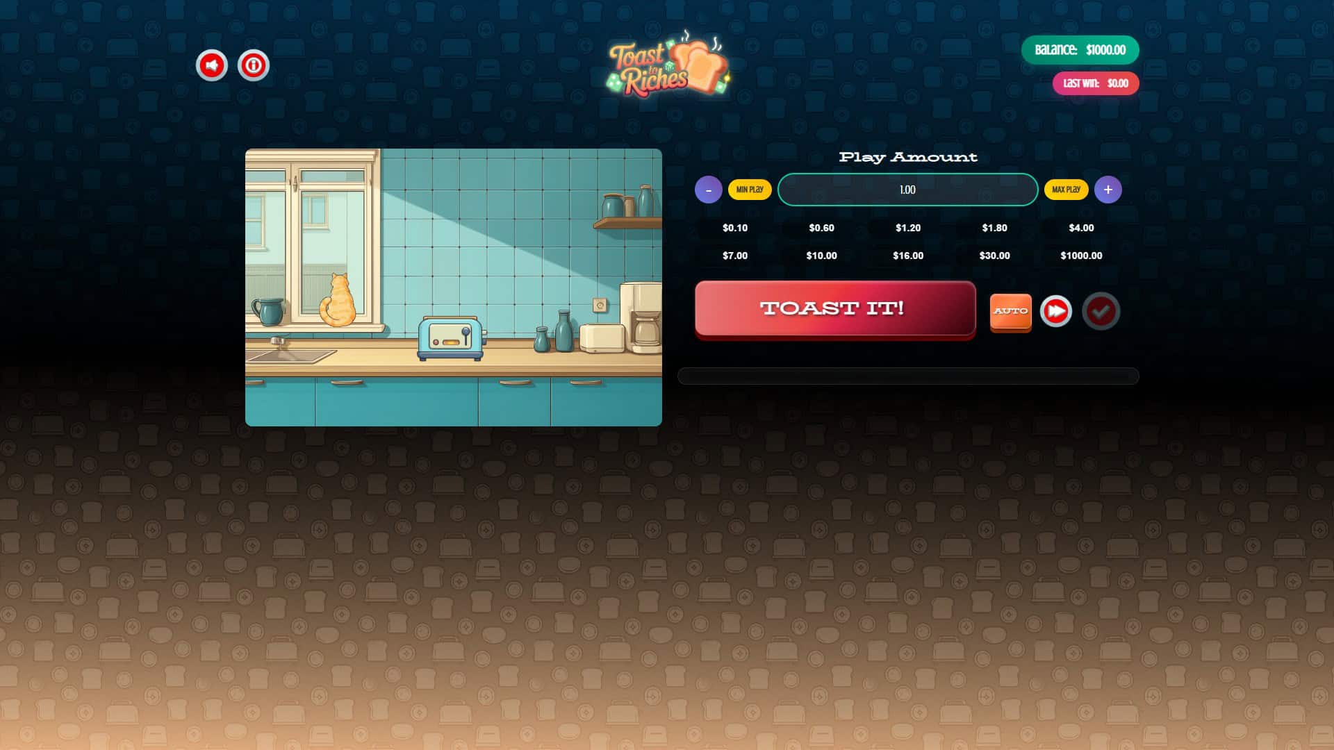 Toast to Riches slot gameplay reels