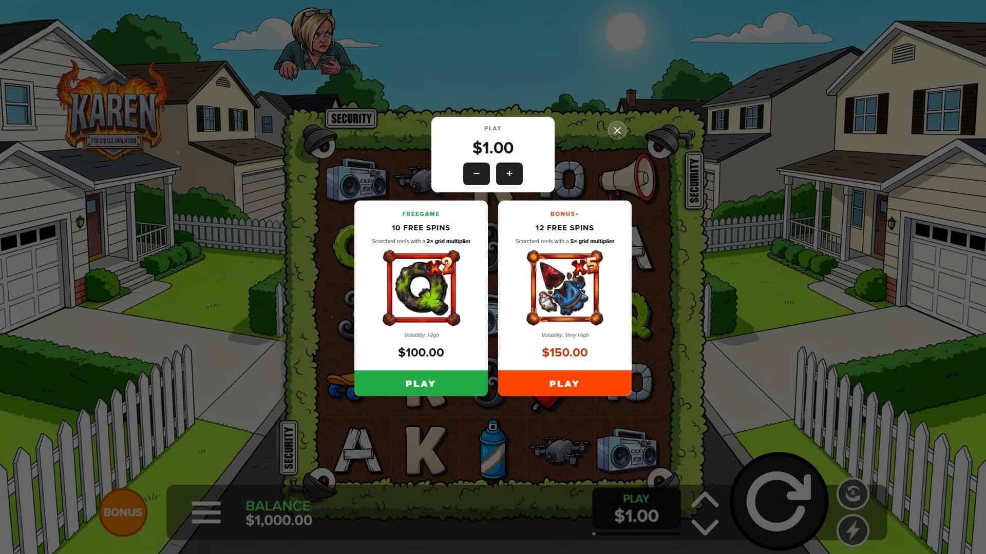 Karen bonus buy menu