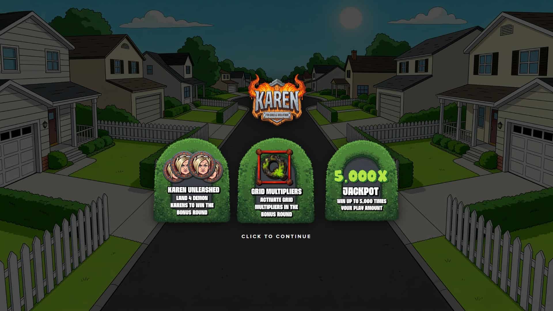 Karen slot intro screen