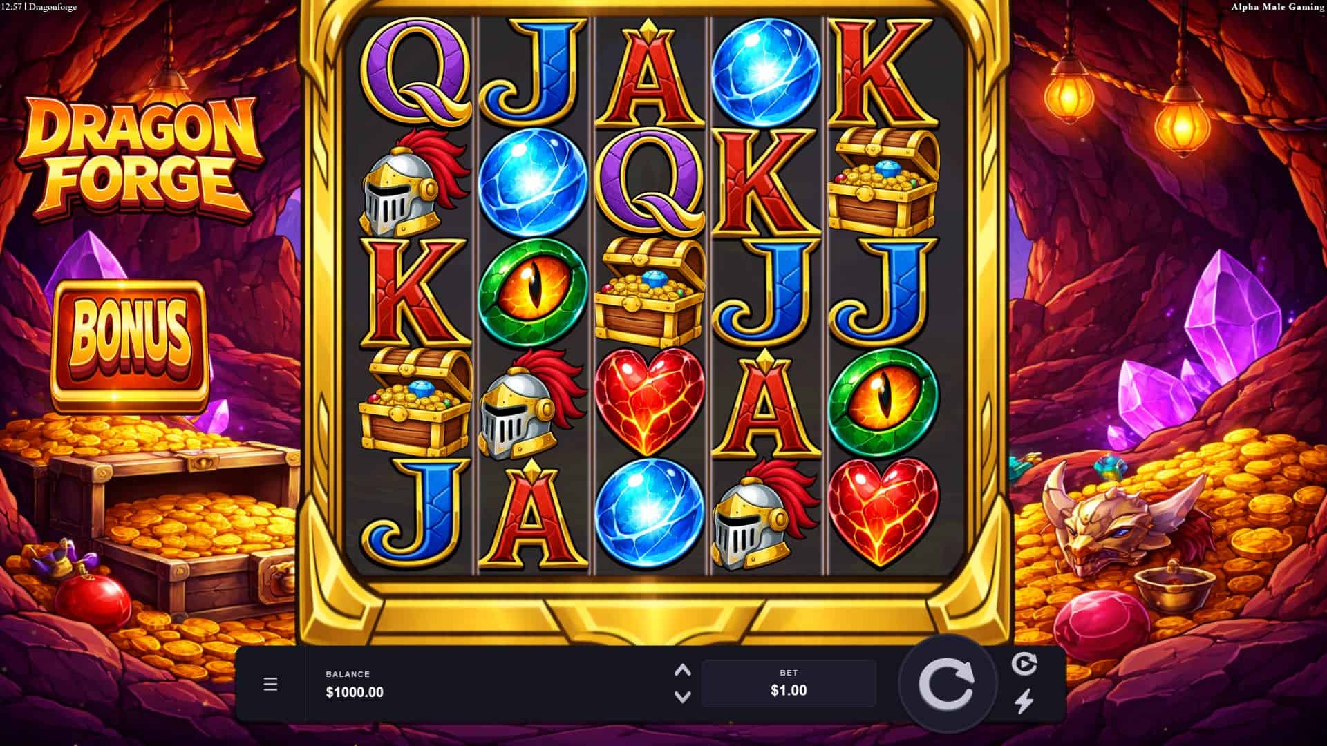 Dragon Forge slot gameplay reels
