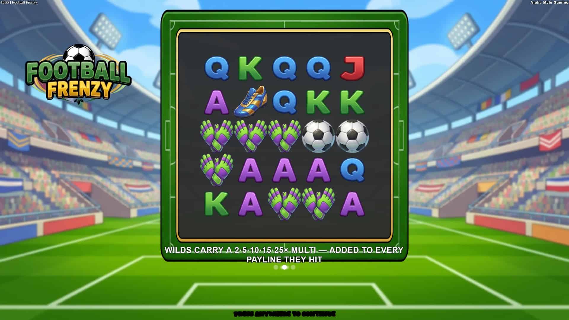 Football Frenzy slot gameplay reels