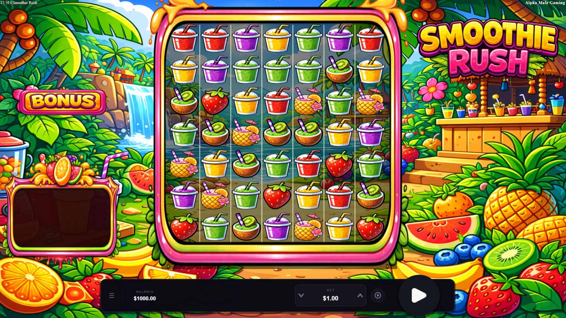 Smoothie Rush slot gameplay reels