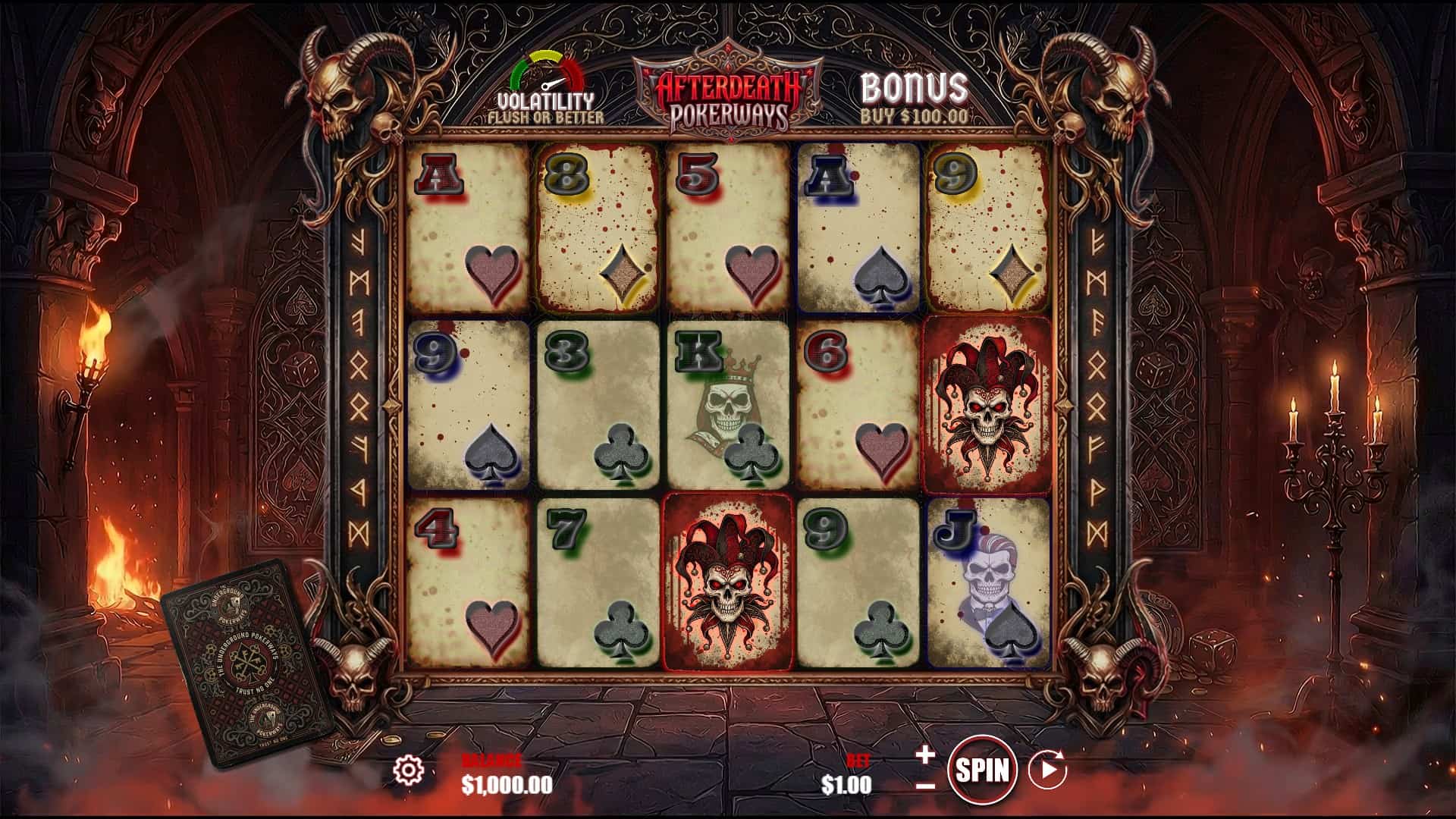 Afterdeath Pokerways slot gameplay reels