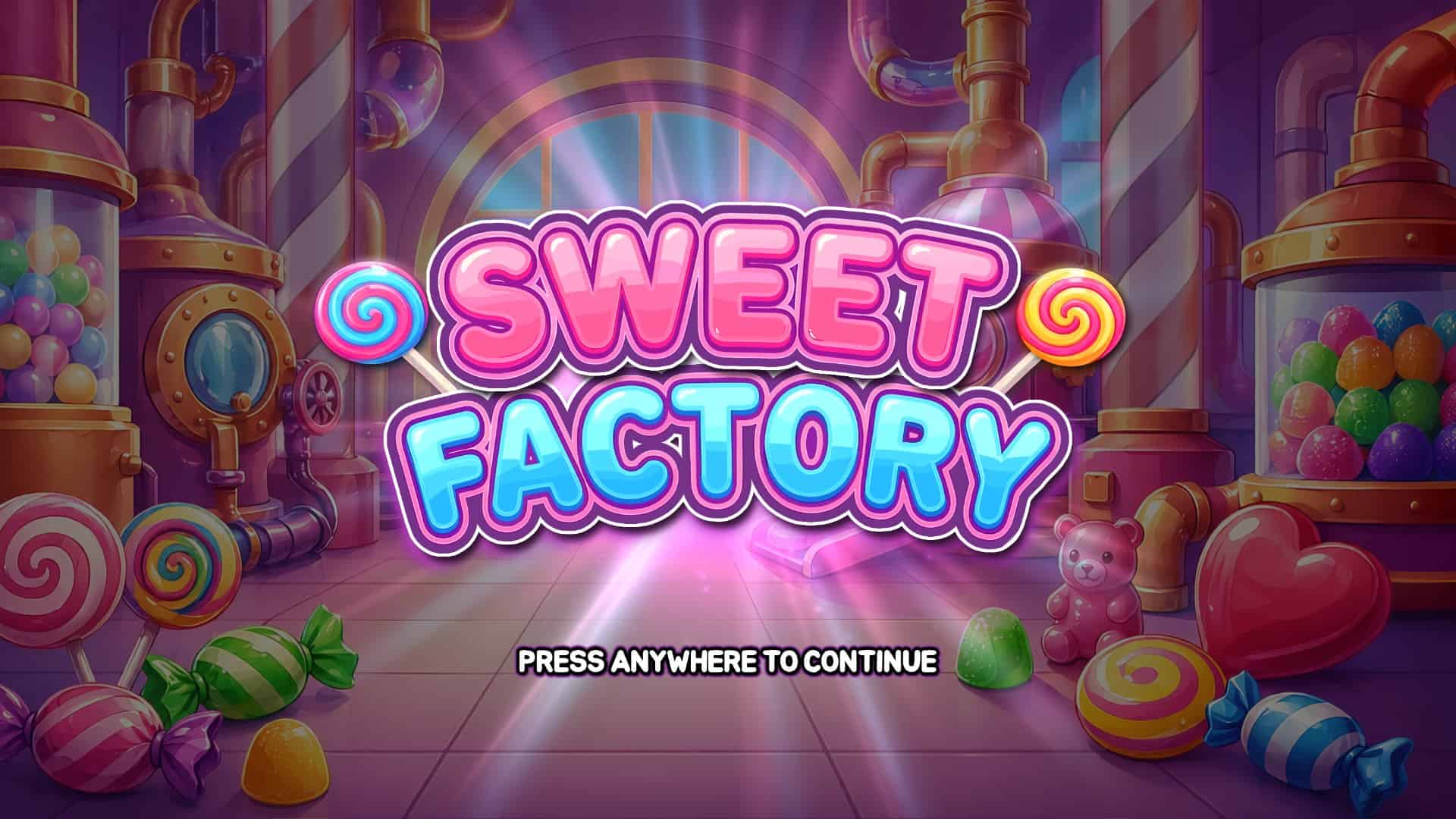 Sweet Factory slot intro screen