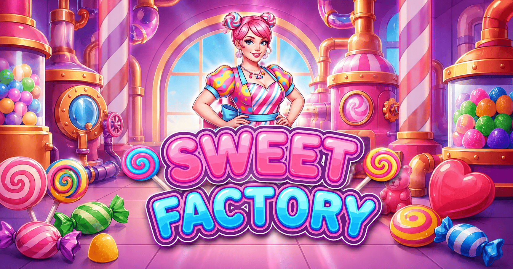 Sweet Factory Slot Demo by Alpha Play slot cover image