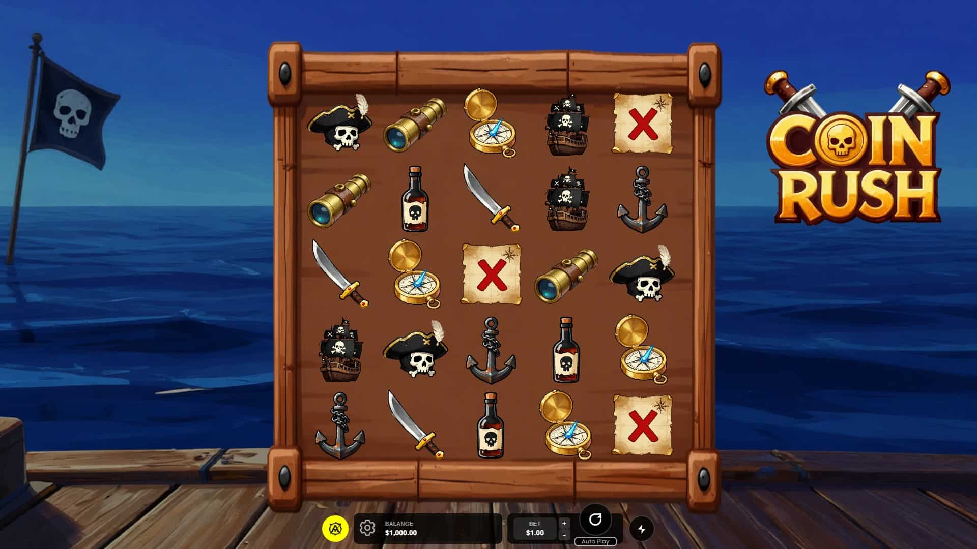 Coin Rush slot gameplay reels