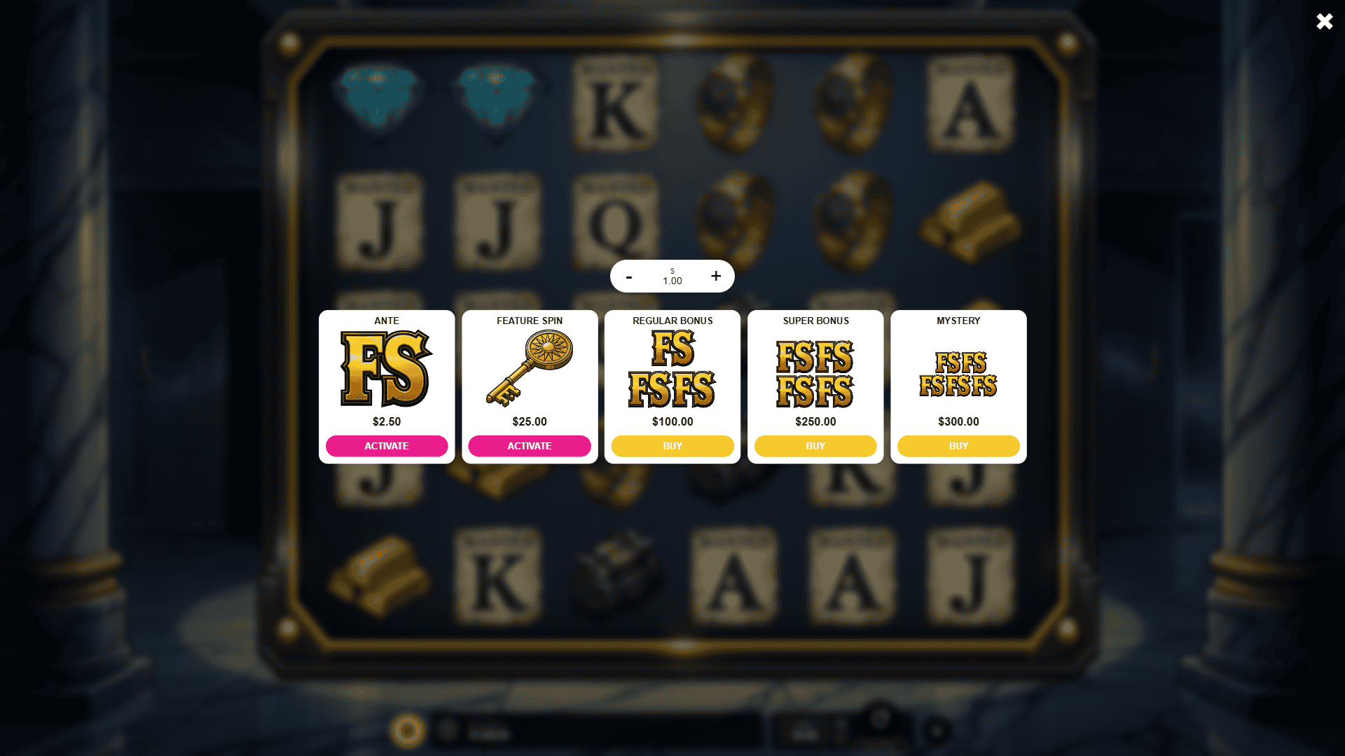 Lock And Loaded bonus buy menu