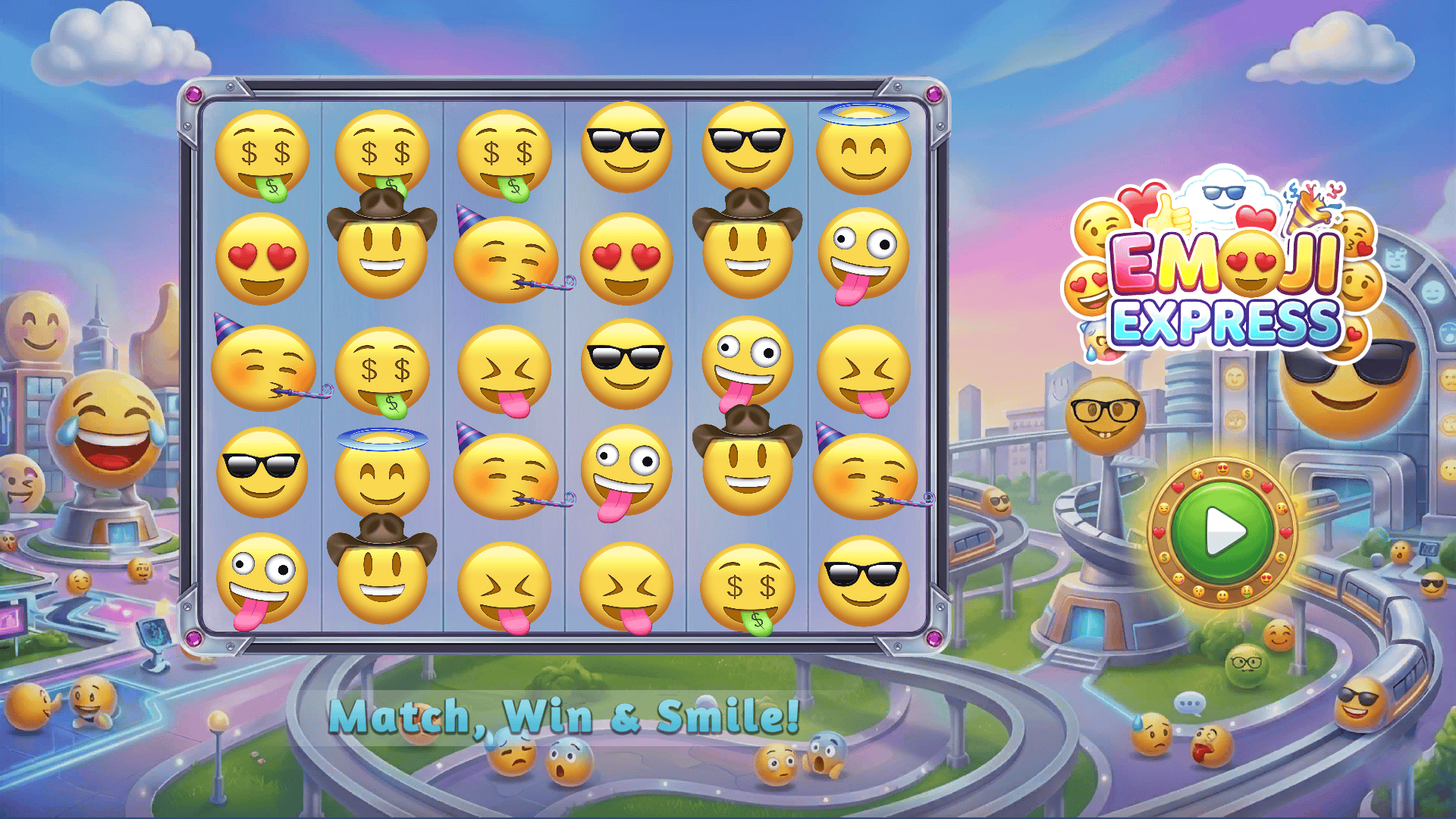 Emoji Express slot gameplay reels