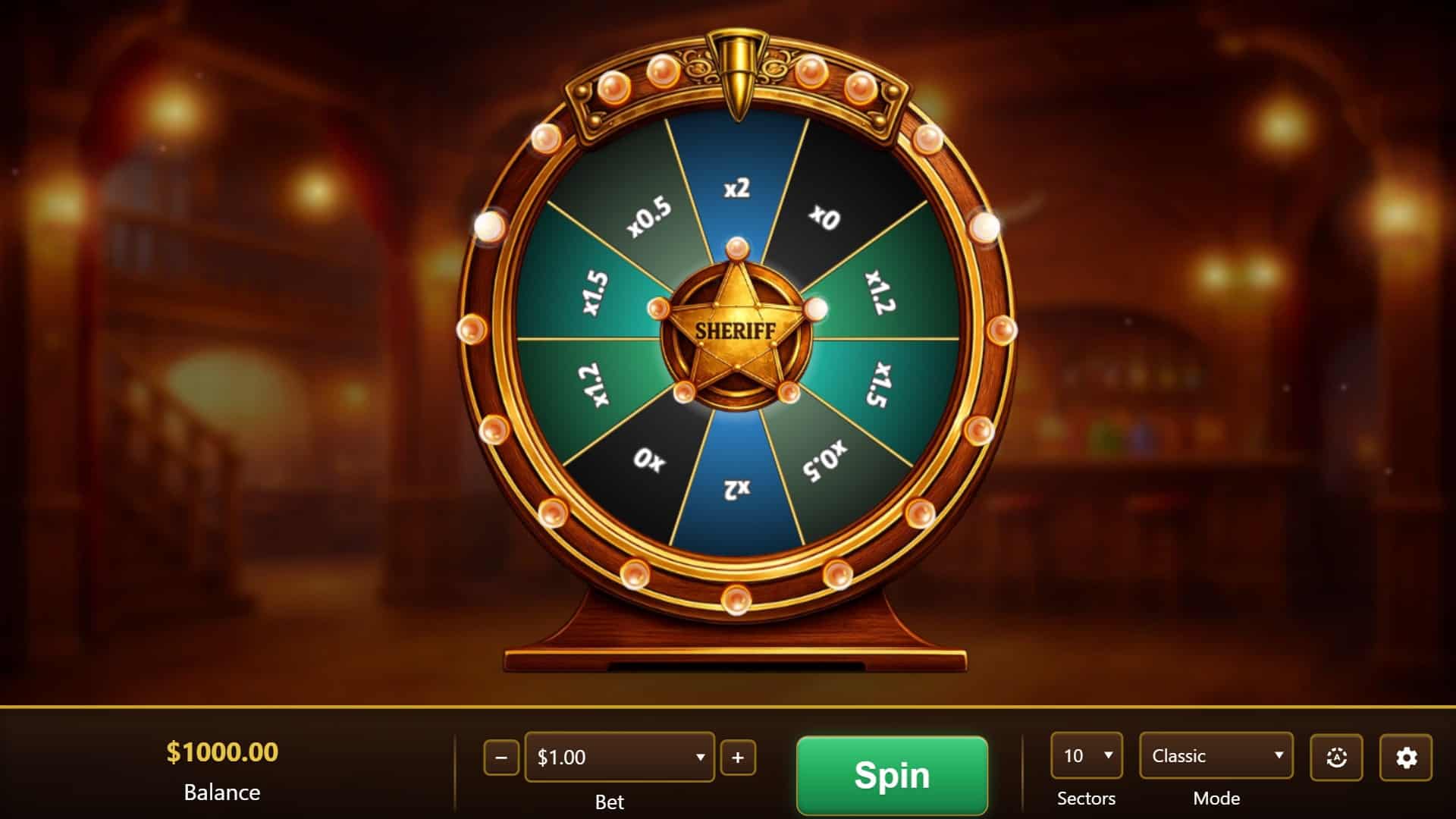 Sheriff Spin slot gameplay reels