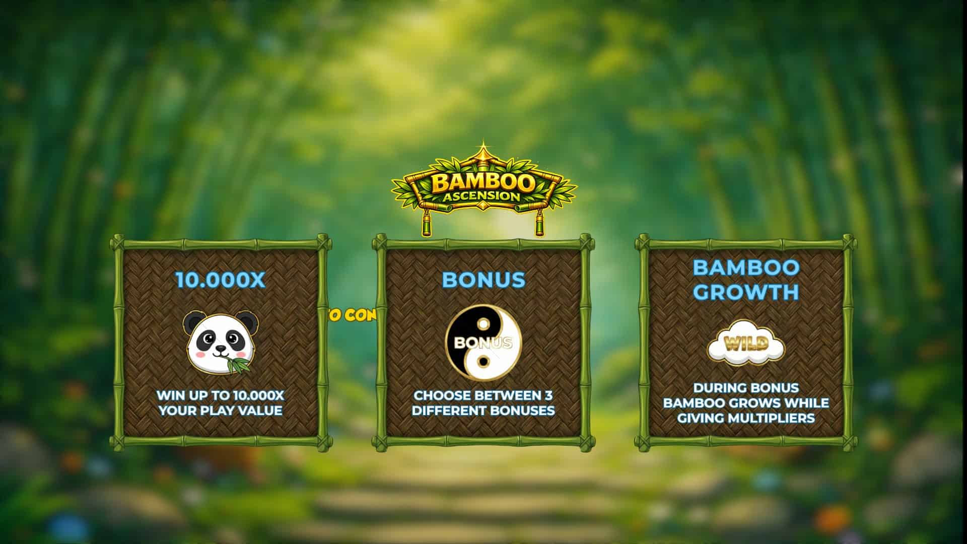 Bamboo Ascension slot intro screen