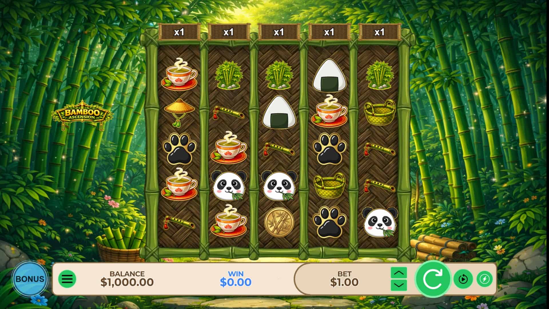 Bamboo Ascension slot gameplay reels