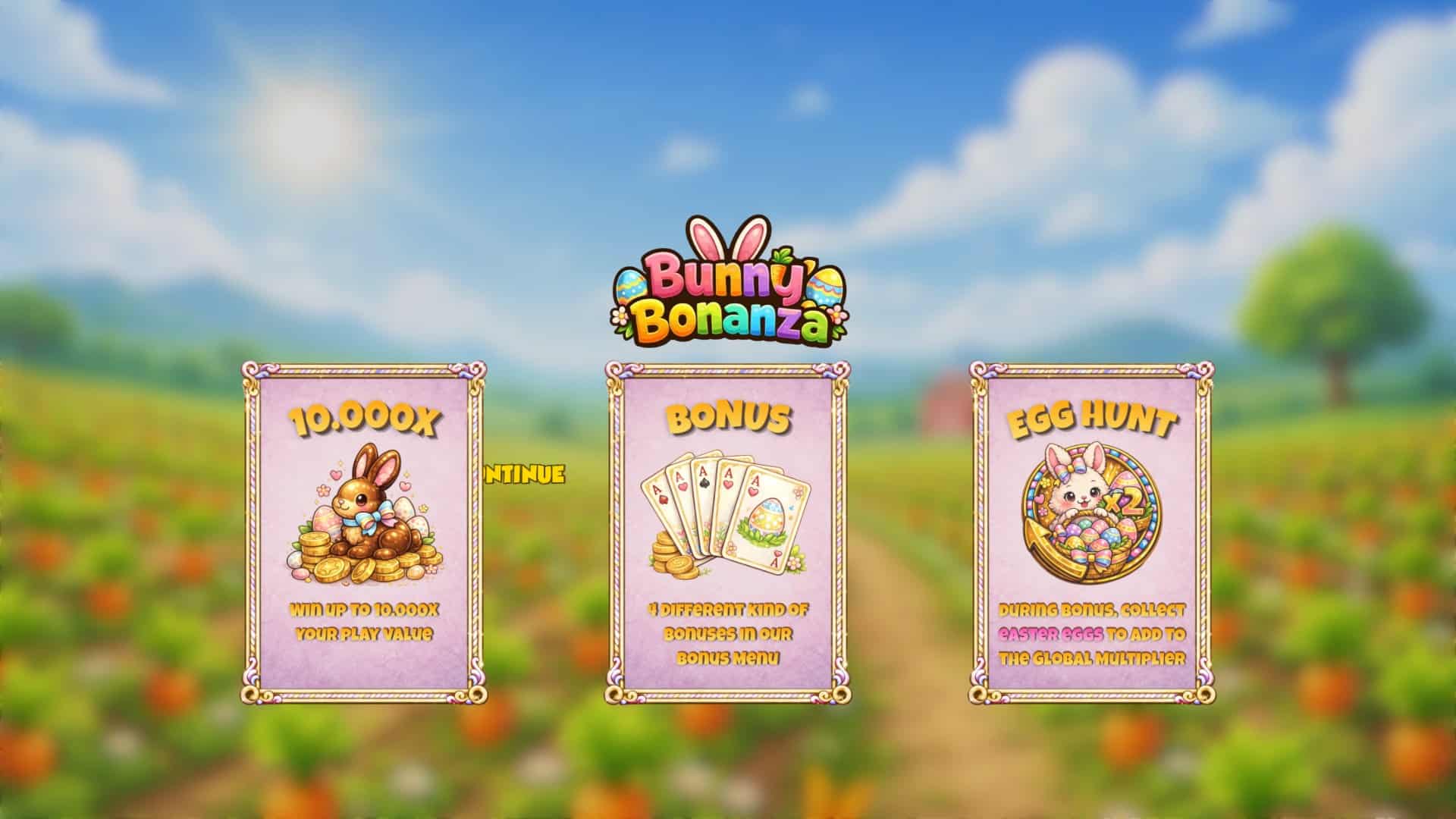 Bunny Bonanza slot intro screen