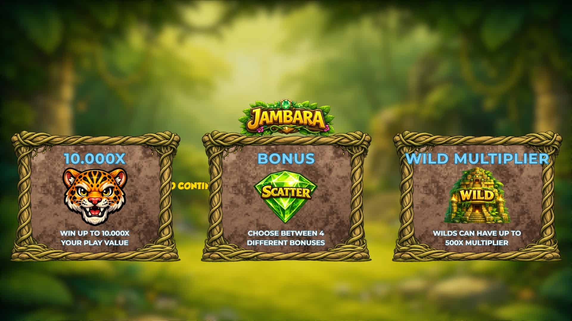Jambara slot intro screen