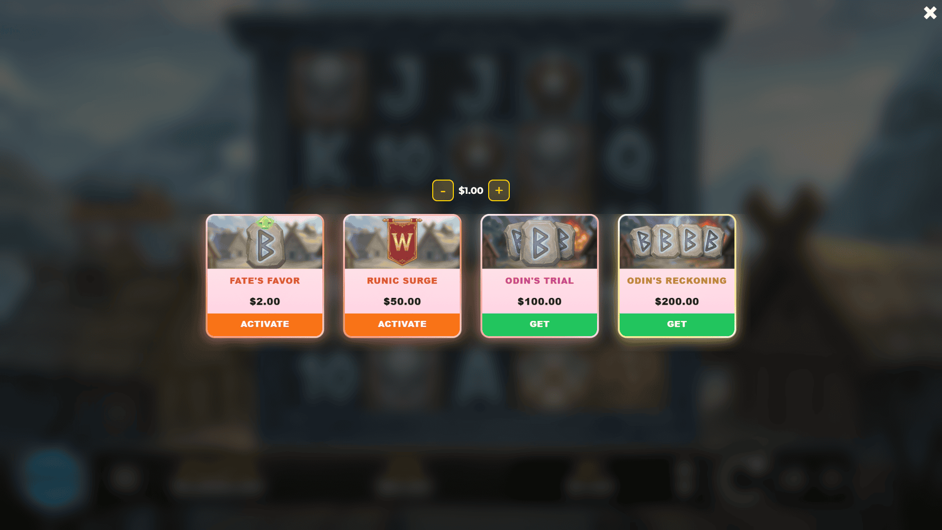 Odins Judgement bonus buy menu